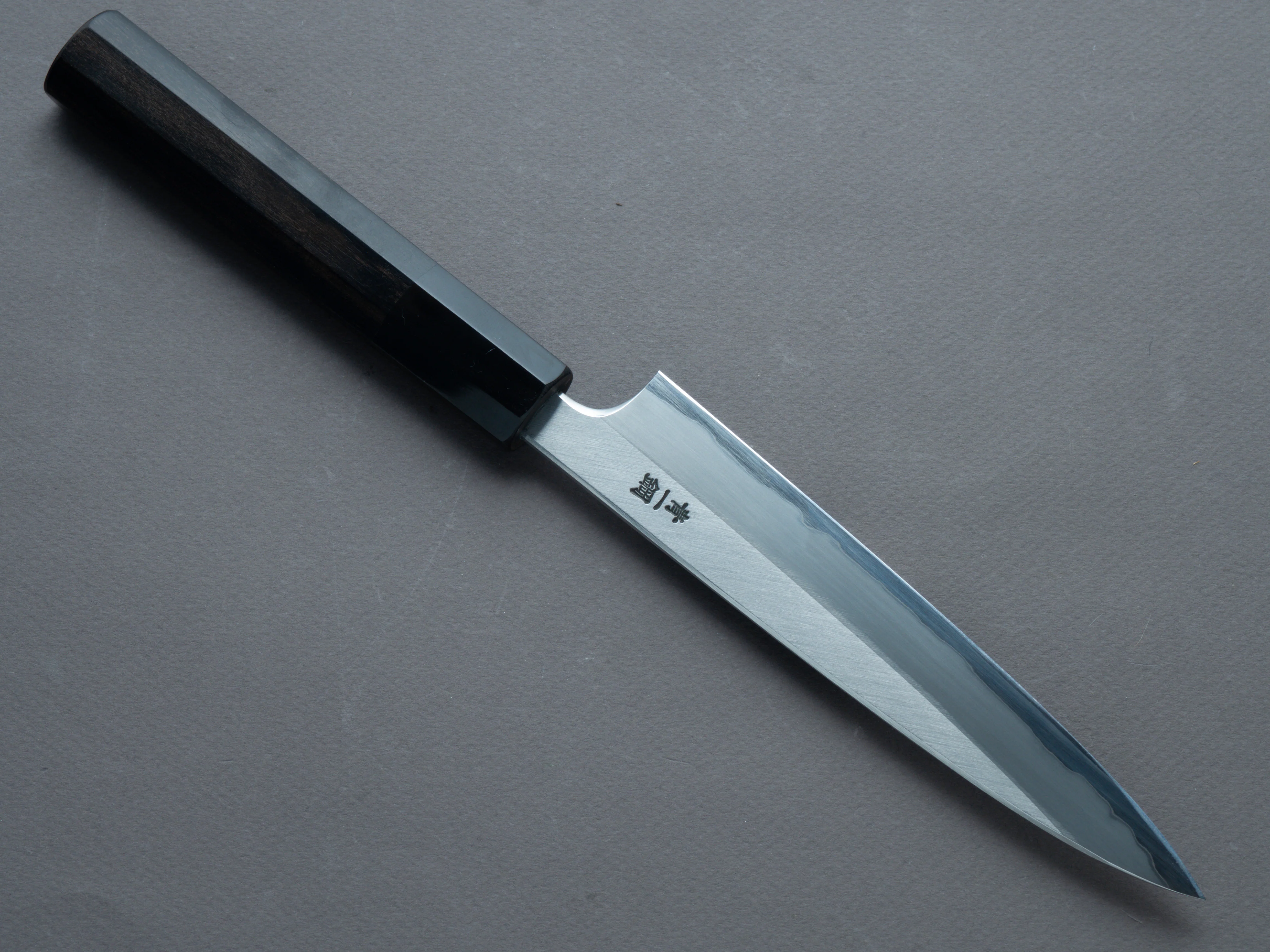 Hitohira - Togashi - Blue #1 Stainless Clad - 165mm Petty - Taihei Ebony Handle - Image 2
