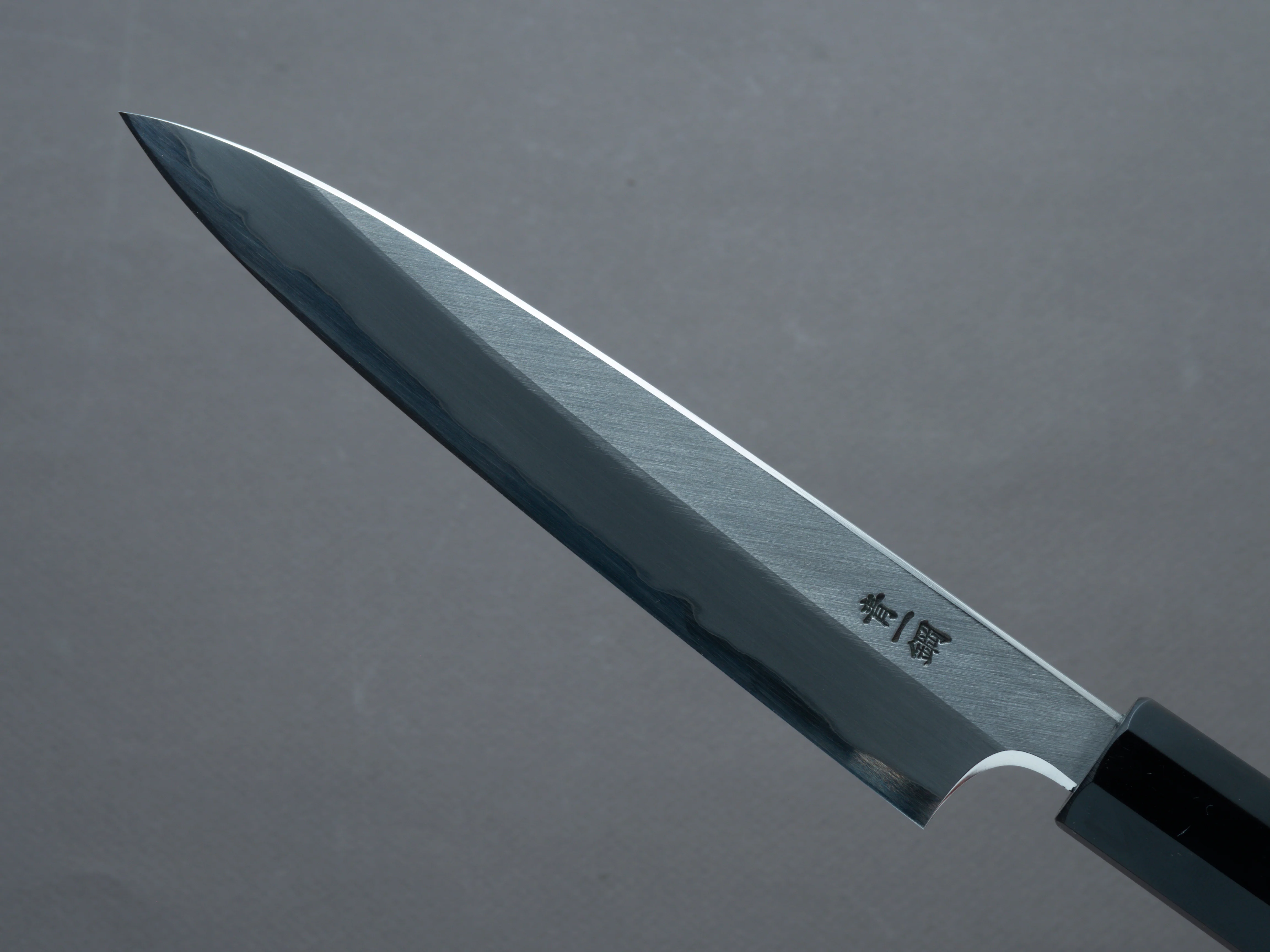 Hitohira - Togashi - Blue #1 Stainless Clad - 165mm Petty - Taihei Ebony Handle - Image 3