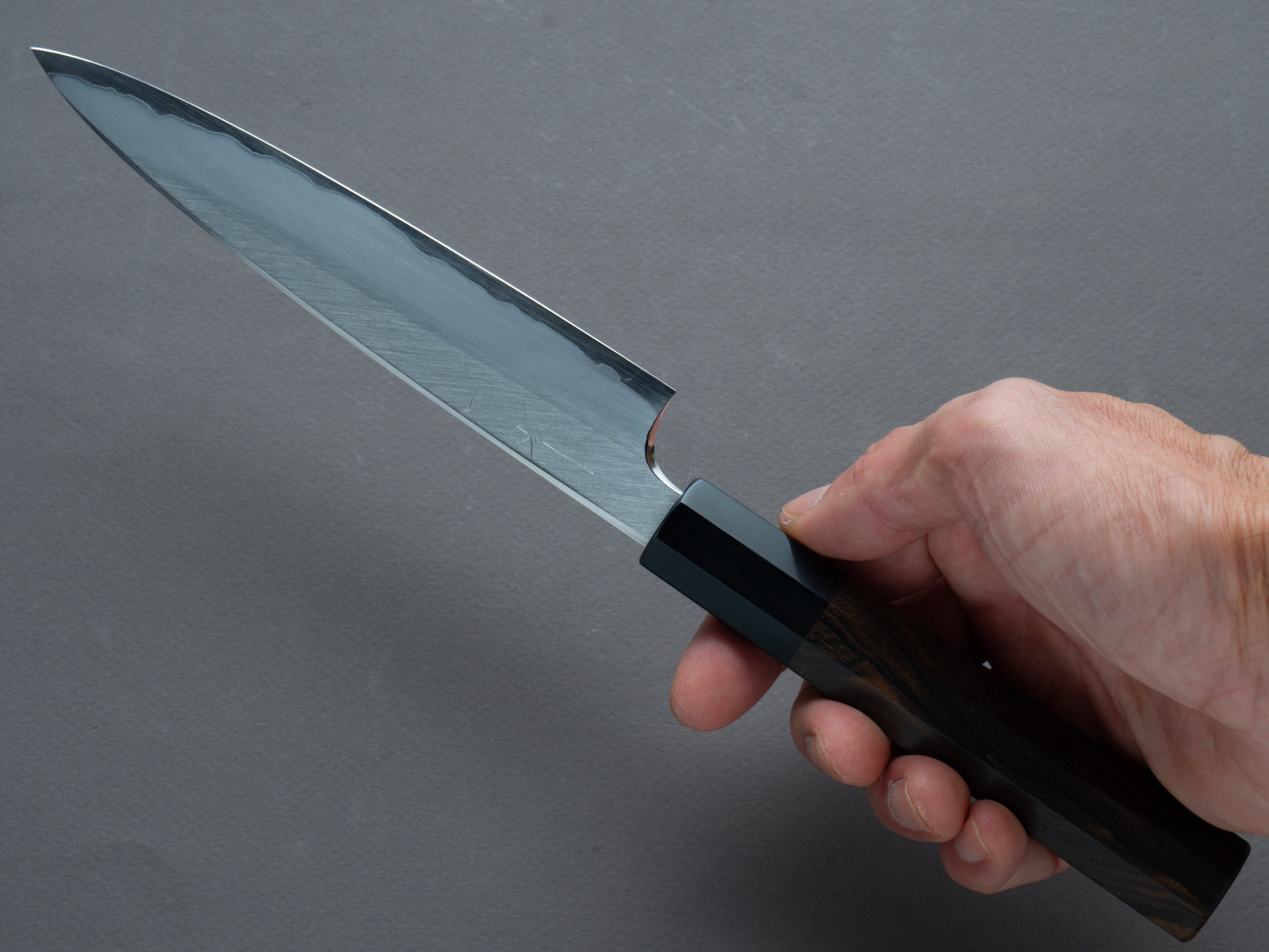 Hitohira - Togashi - Blue #1 Stainless Clad - 165mm Petty - Ziricote Handle - Image 7