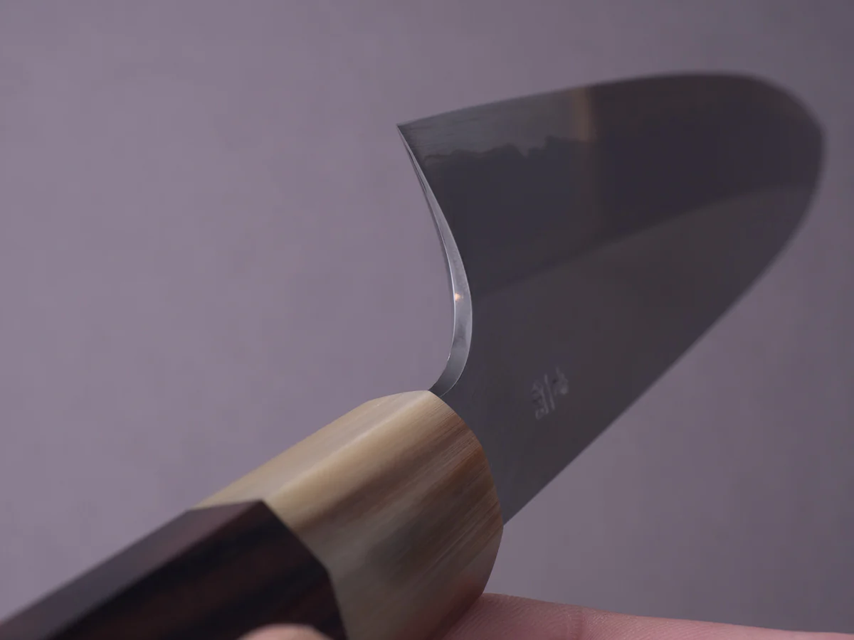 Hitohira - Togashi - Blue #1 Stainless Clad - 240mm Gyuto - Tahei Makassar Ebony Handle - Image 4