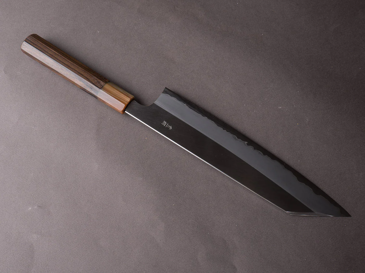 Hitohira - Togashi - Blue #1 Stainless Clad - 270mm Kiritsuke Gyuto - Ziricote Handle - Image 2