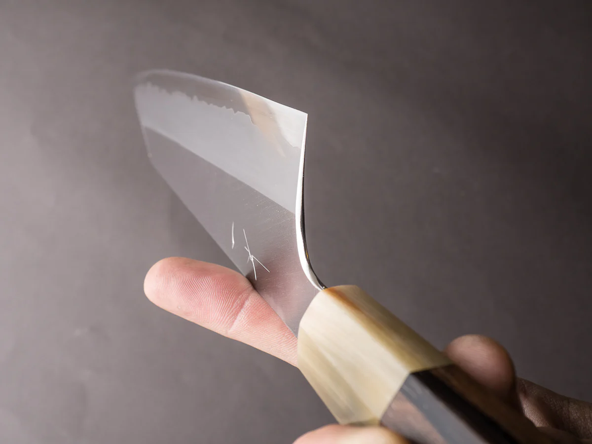 Hitohira - Togashi - Blue #1 Stainless Clad - 270mm Kiritsuke Gyuto - Ziricote Handle - Image 6