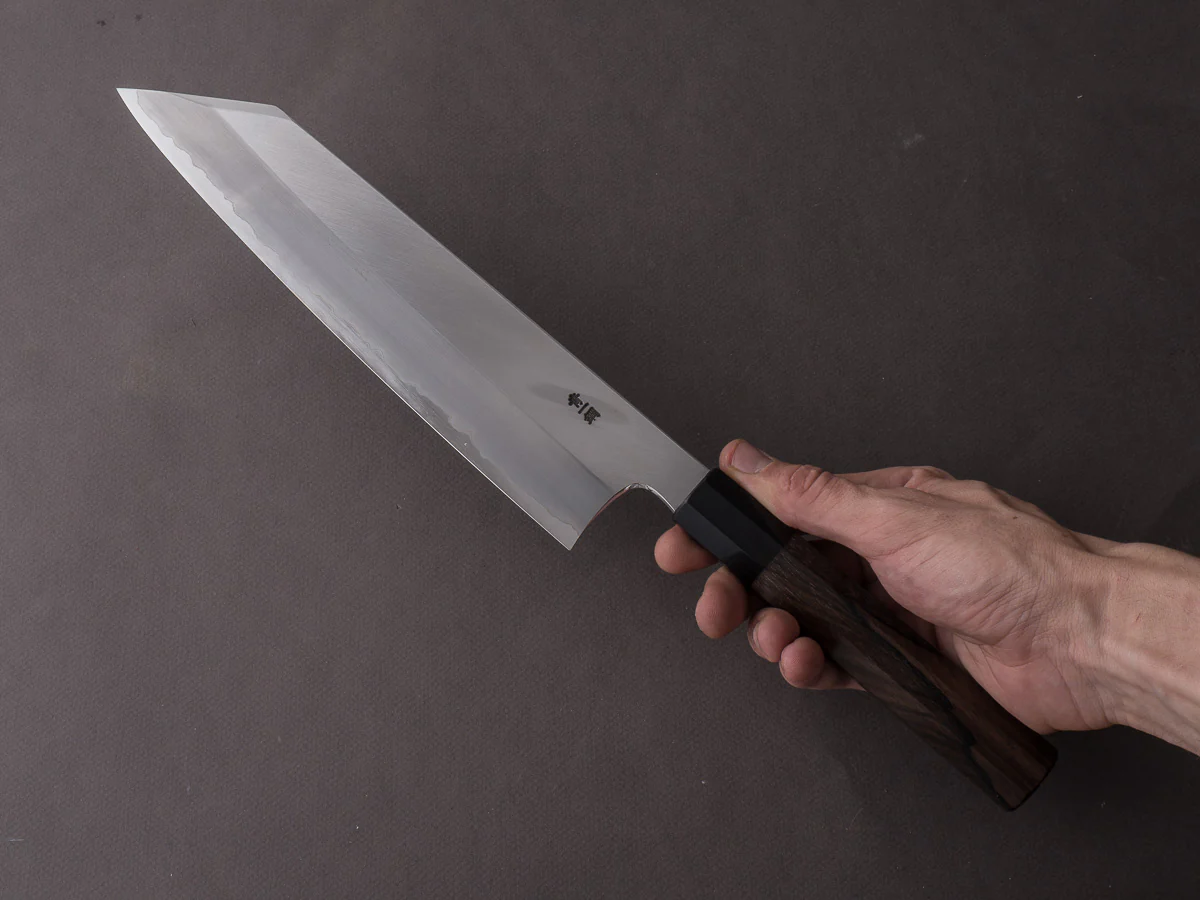 Hitohira - Togashi - Blue #1 Stainless Clad - 270mm Kiritsuke Gyuto - Ziricote Handle - Image 3
