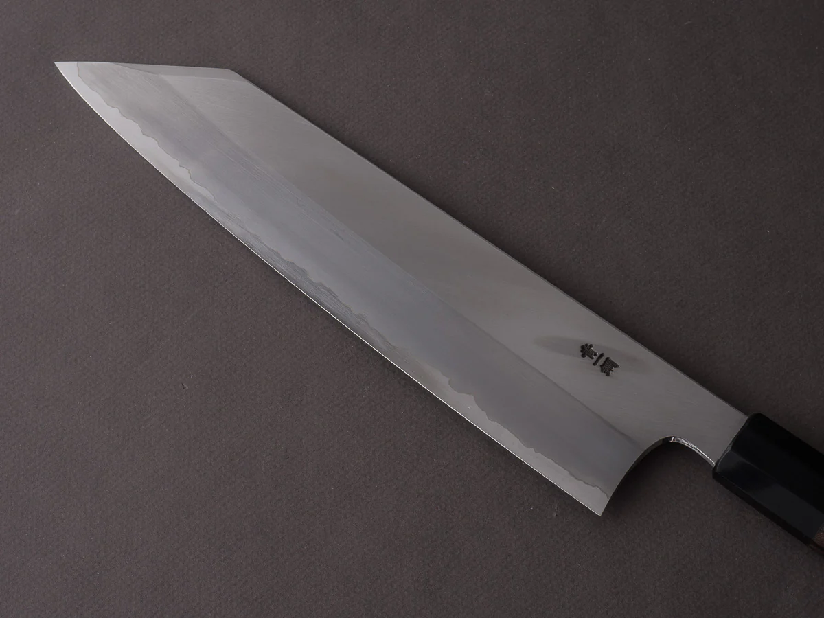 Hitohira - Togashi - Blue #1 Stainless Clad - 270mm Kiritsuke Gyuto - Ziricote Handle - Image 9