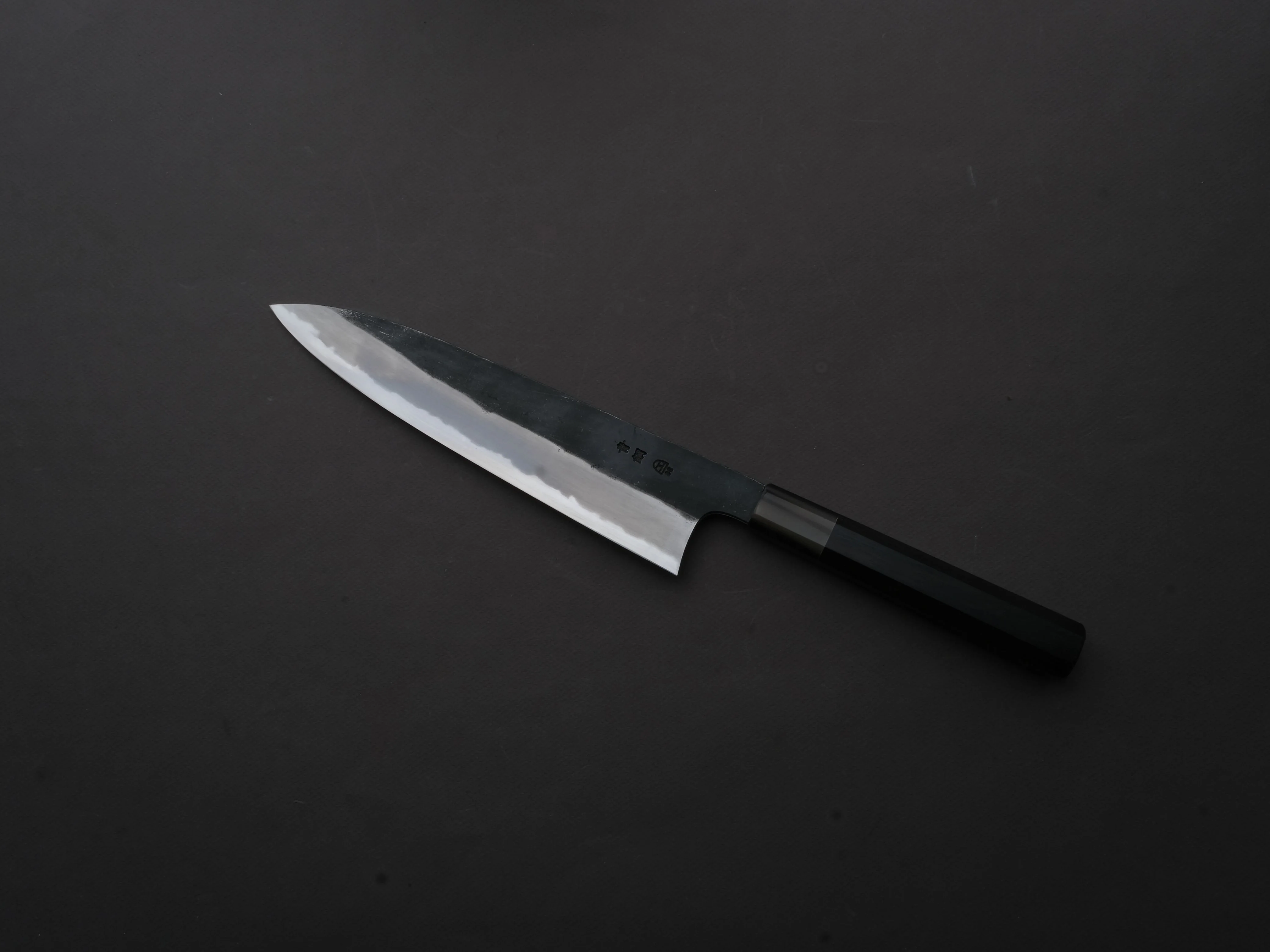 Hitohira - Togashi - Blue #2 - Kurouchi - Gyuto - 240mm - Ebony Handle - Image 2