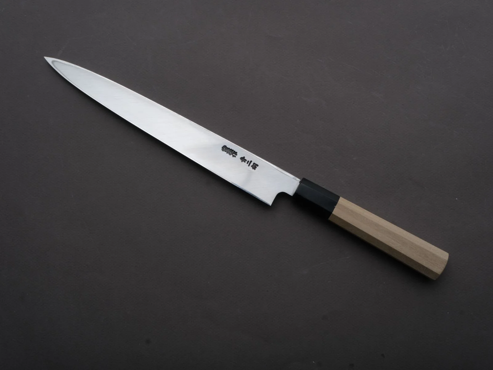 Hitohira - Togashi - Blue #2 - Yanagiba - 240mm - Magnolia Wood Handle - Saya - Image 3