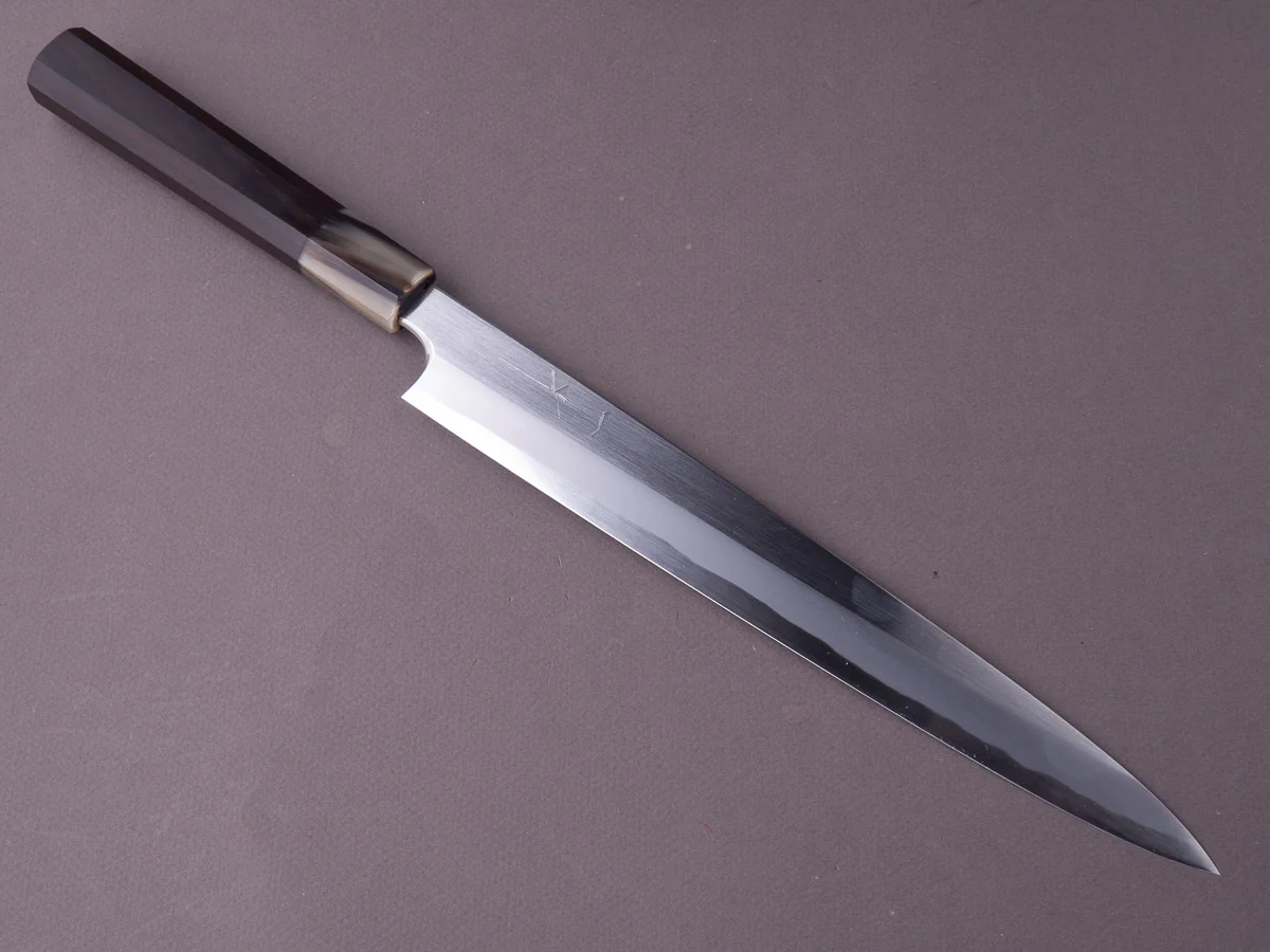 Hitohira - Togashi - Tachi White #1 - 270mm Yanagiba - Ebony Handle - Saya - Image 2