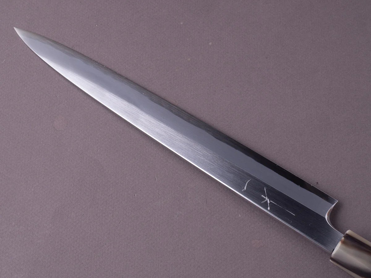 Hitohira - Togashi - Tachi White #1 - 270mm Yanagiba - Ebony Handle - Saya - Image 4