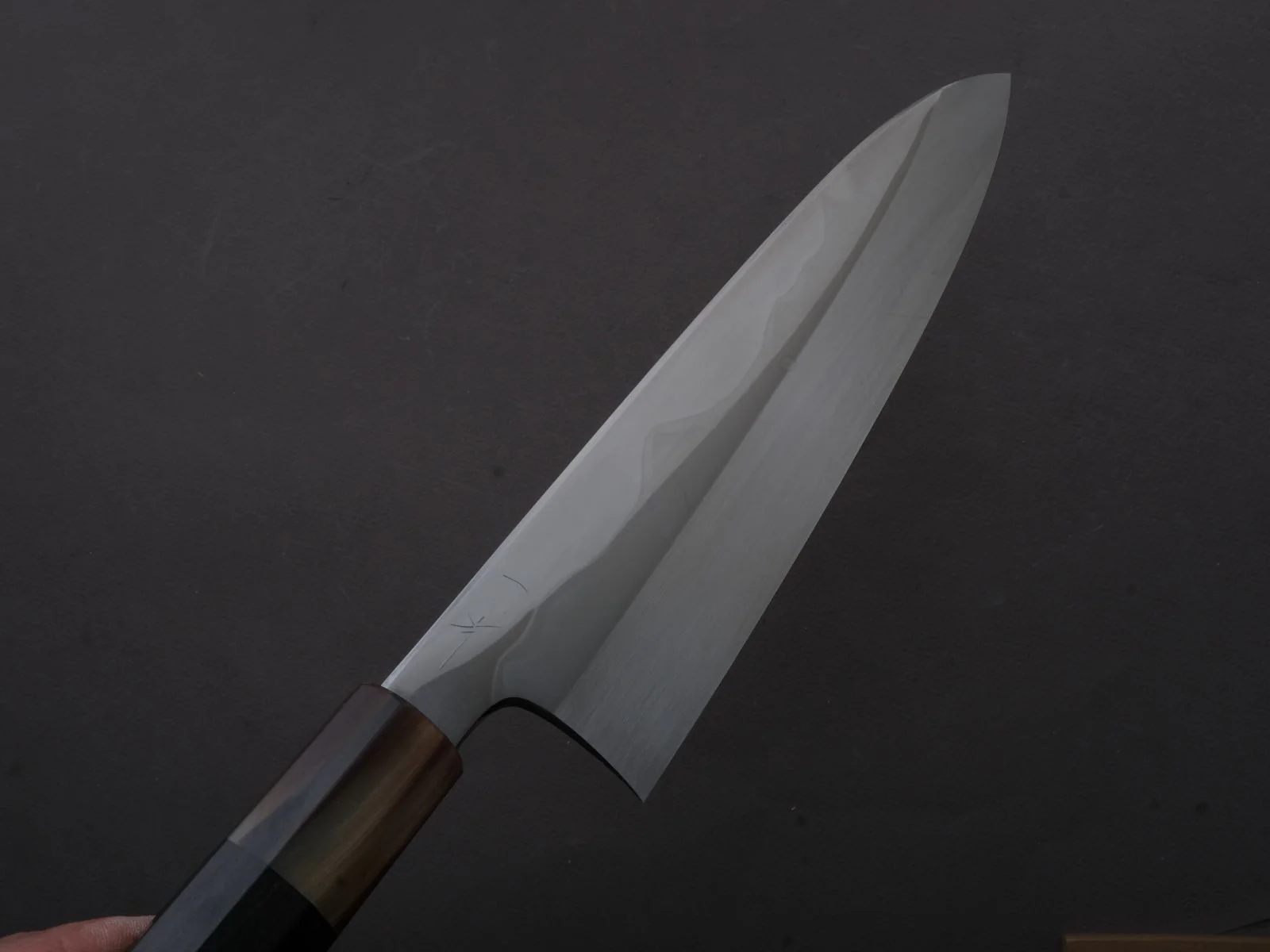 Hitohira - Togashi - White #1 - Fuji Mizu Honyaki - Gyuto - 240mm - Ebony Handle (#118) - Saya - Image 6