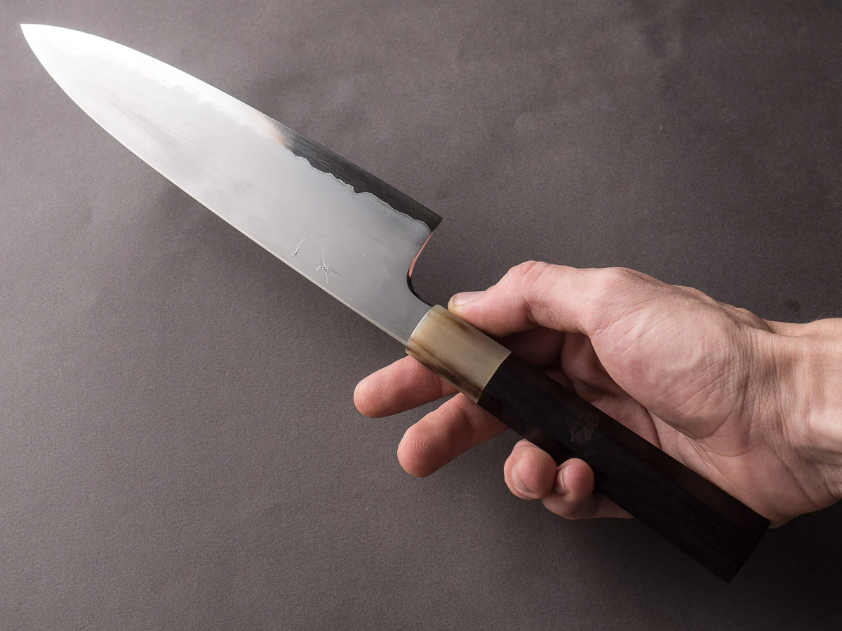 Hitohira - Togashi - White #1 - Stainless Clad - Kasumi - 210mm Gyuto - Ebony Handle - Image 3