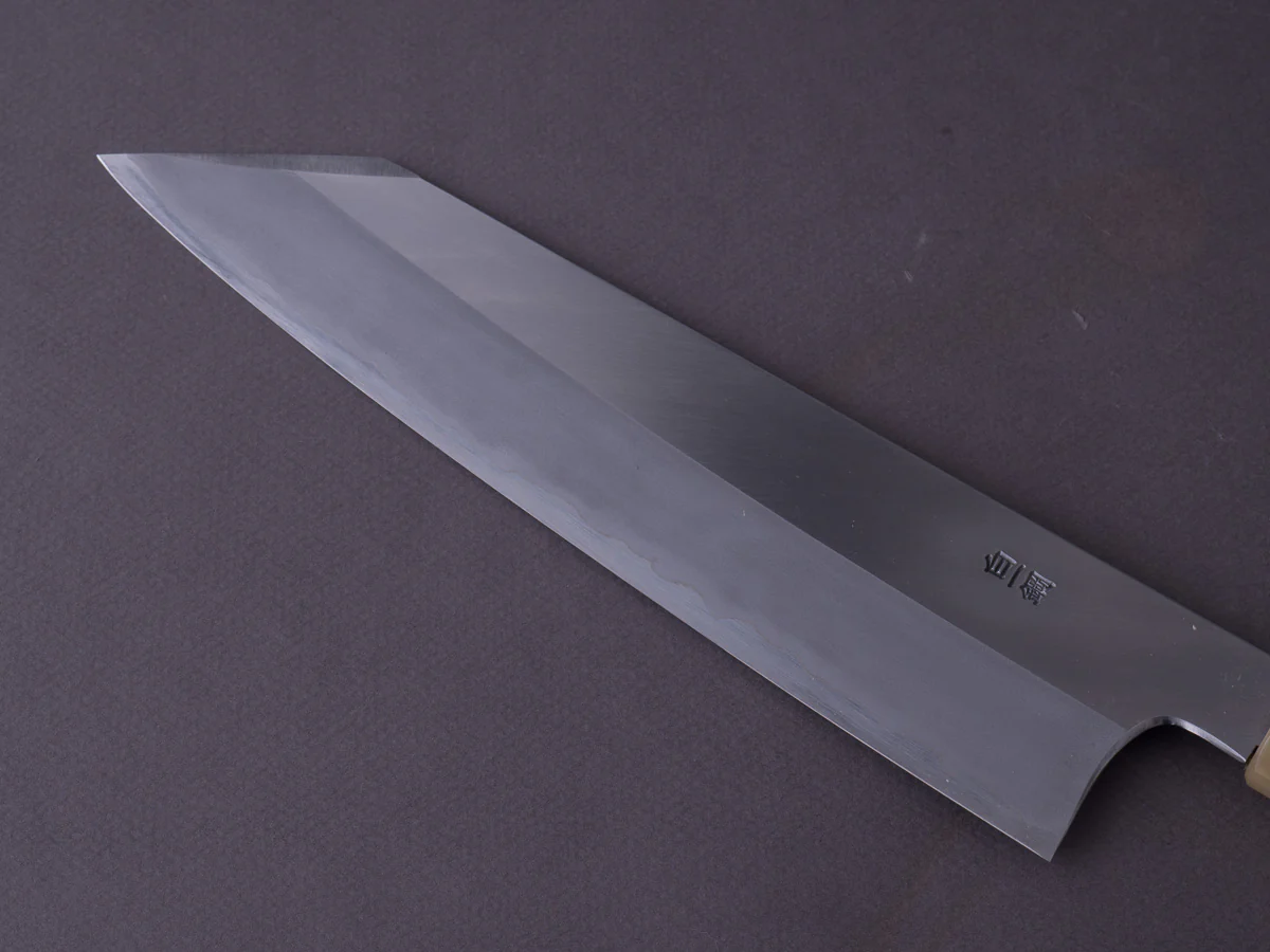 Hitohira - Togashi - White #1 - Stainless Clad - 240mm Kiritsuke Gyuto - Taihei Rosewood Handle - Image 5