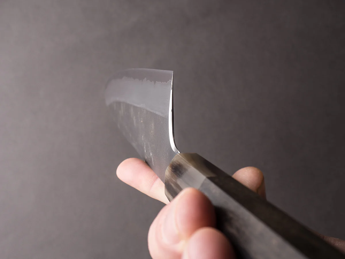 Hitohira - Togashi - White #1 - Stainless Clad - Kurouchi - 270mm Gyuto - Taihei Ebony Handle - Image 3