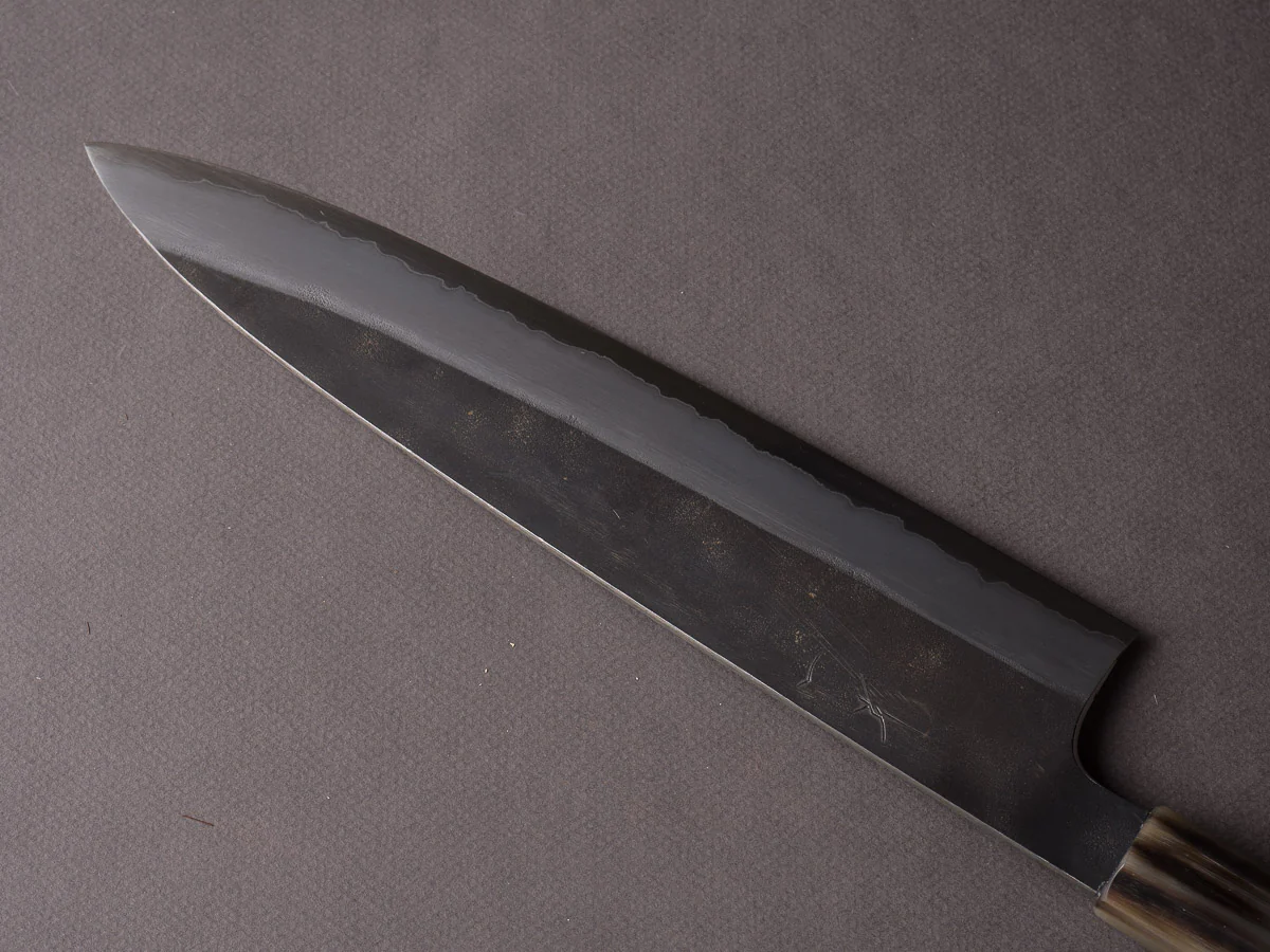 Hitohira - Togashi - White #1 - Stainless Clad - Kurouchi - 270mm Gyuto - Taihei Ebony Handle - Image 5