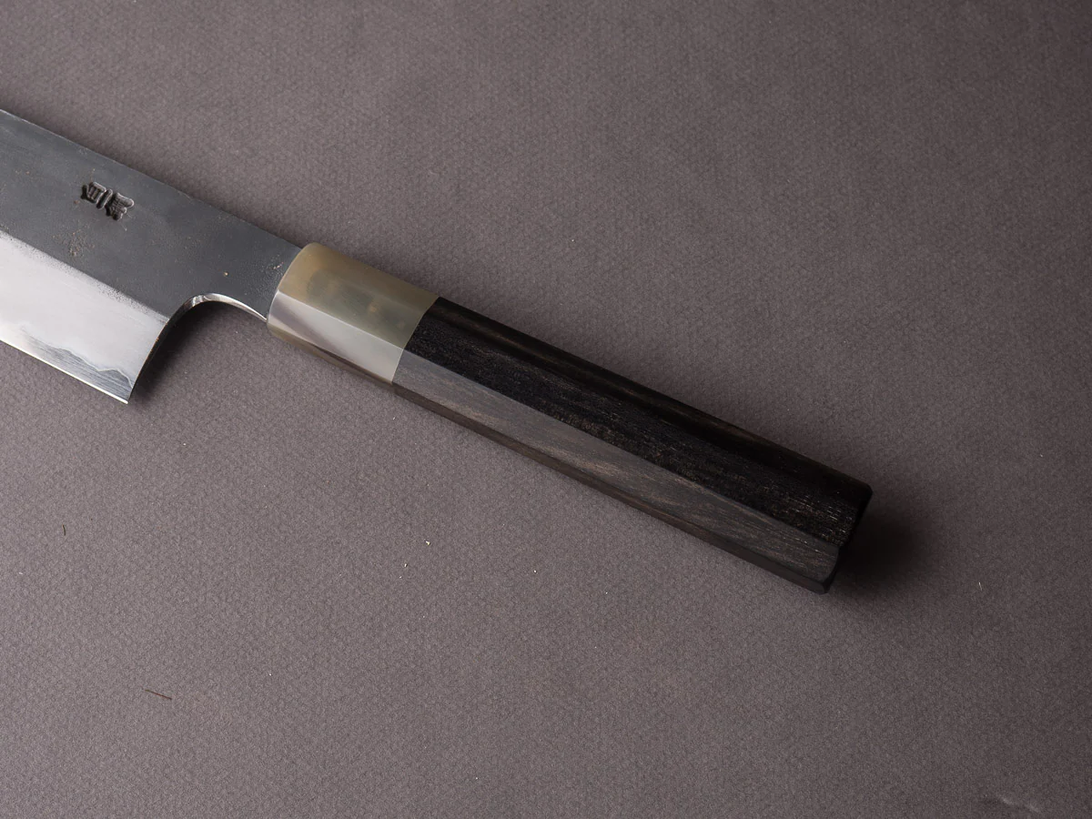 Hitohira - Togashi - White #1 - Stainless Clad - Kurouchi - 270mm Gyuto - Taihei Ebony Handle - Image 7