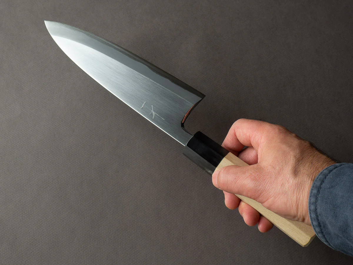 Hitohira - Togashi - Tachi - White #1 - 180mm Deba - Ho Wood Handle - Image 5