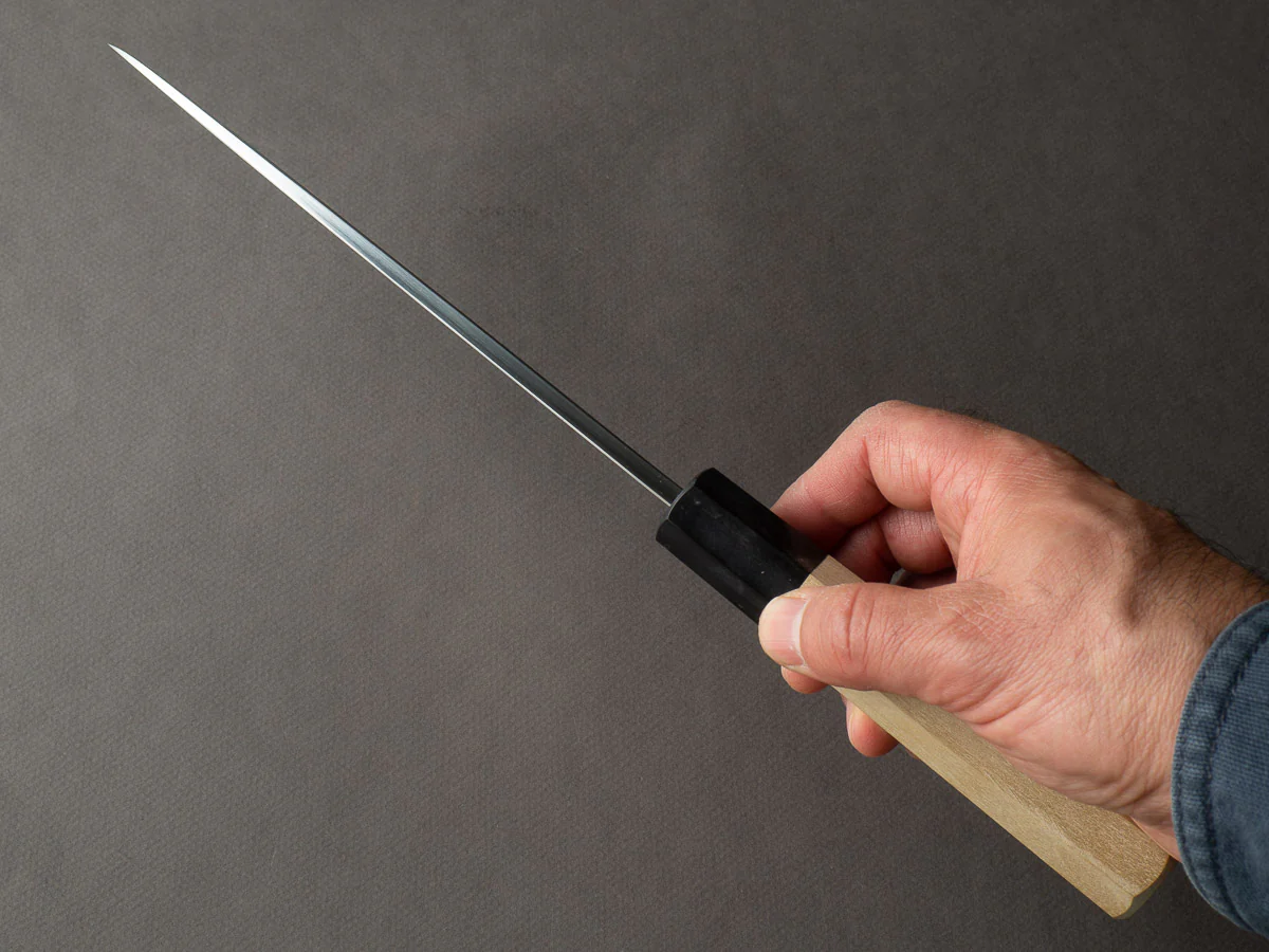 Hitohira - Togashi - Tachi - White #1 - 180mm Deba - Ho Wood Handle - Image 9