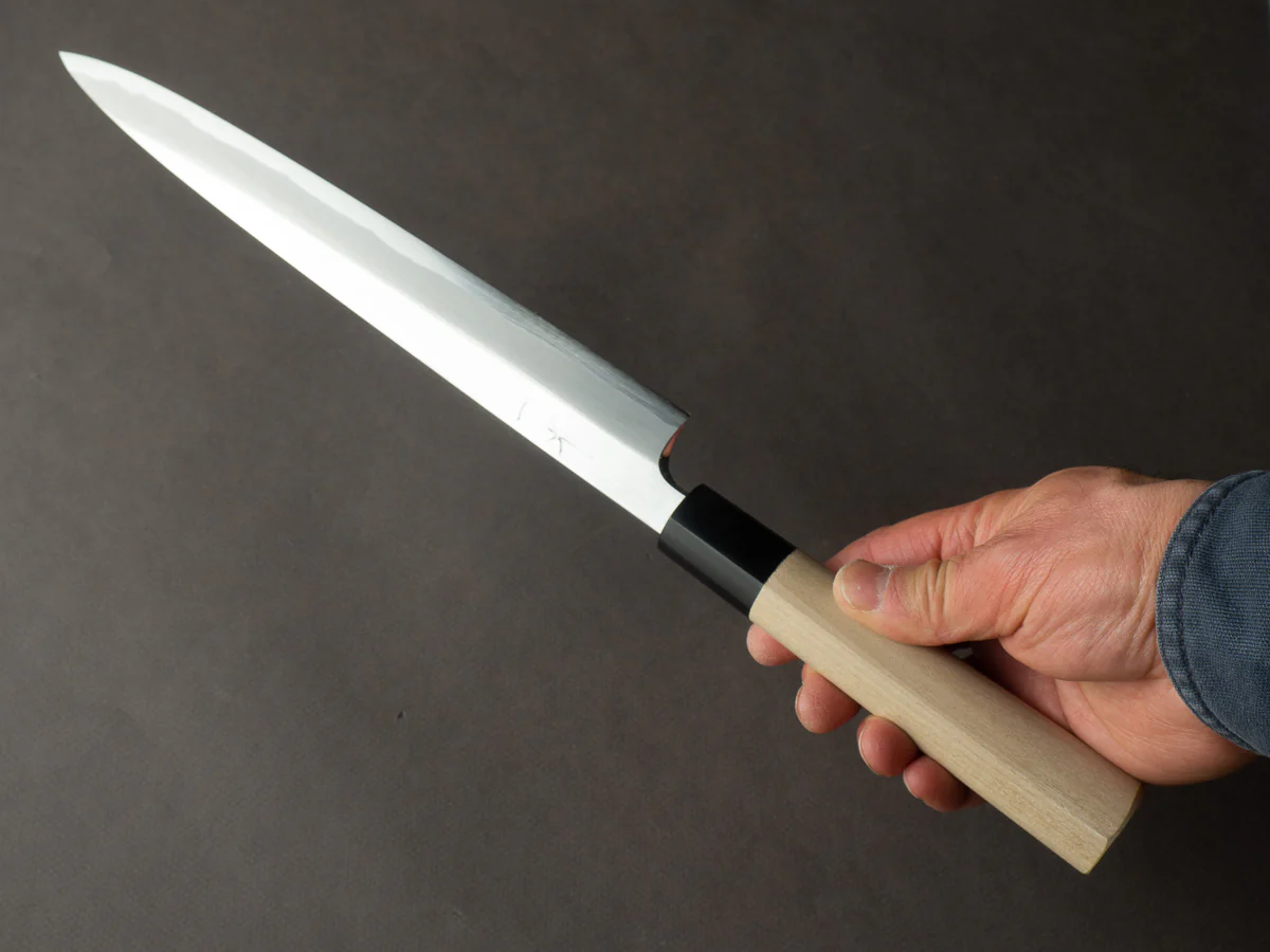 Hitohira - Togashi - Tachi - White #1 - 270mm Yanagiba - D-Shaped Ho Wood Handle - Saya - Image 5