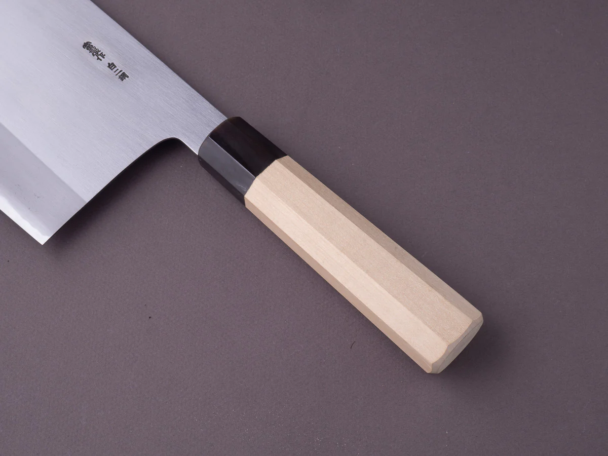 Hitohira - Togashi - White #2 - 220mm Chinese Cleaver - Ho Wood Handle - #6 - Image 6