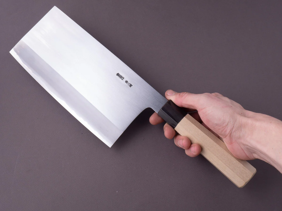 Hitohira - Togashi - White #2 - 220mm Chinese Cleaver - Ho Wood Handle - #6 - Image 7