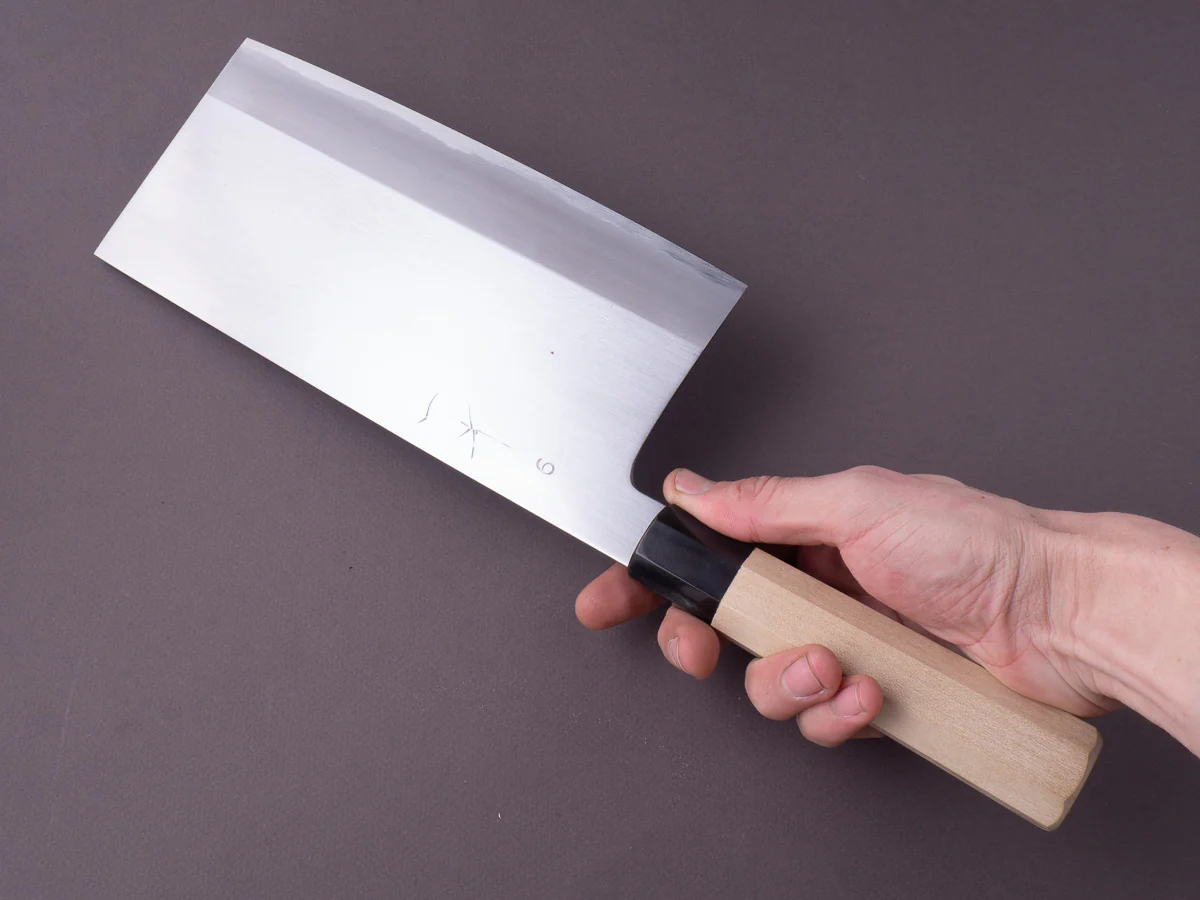 Hitohira - Togashi - White #2 - 220mm Chinese Cleaver - Ho Wood Handle - #6 - Image 8