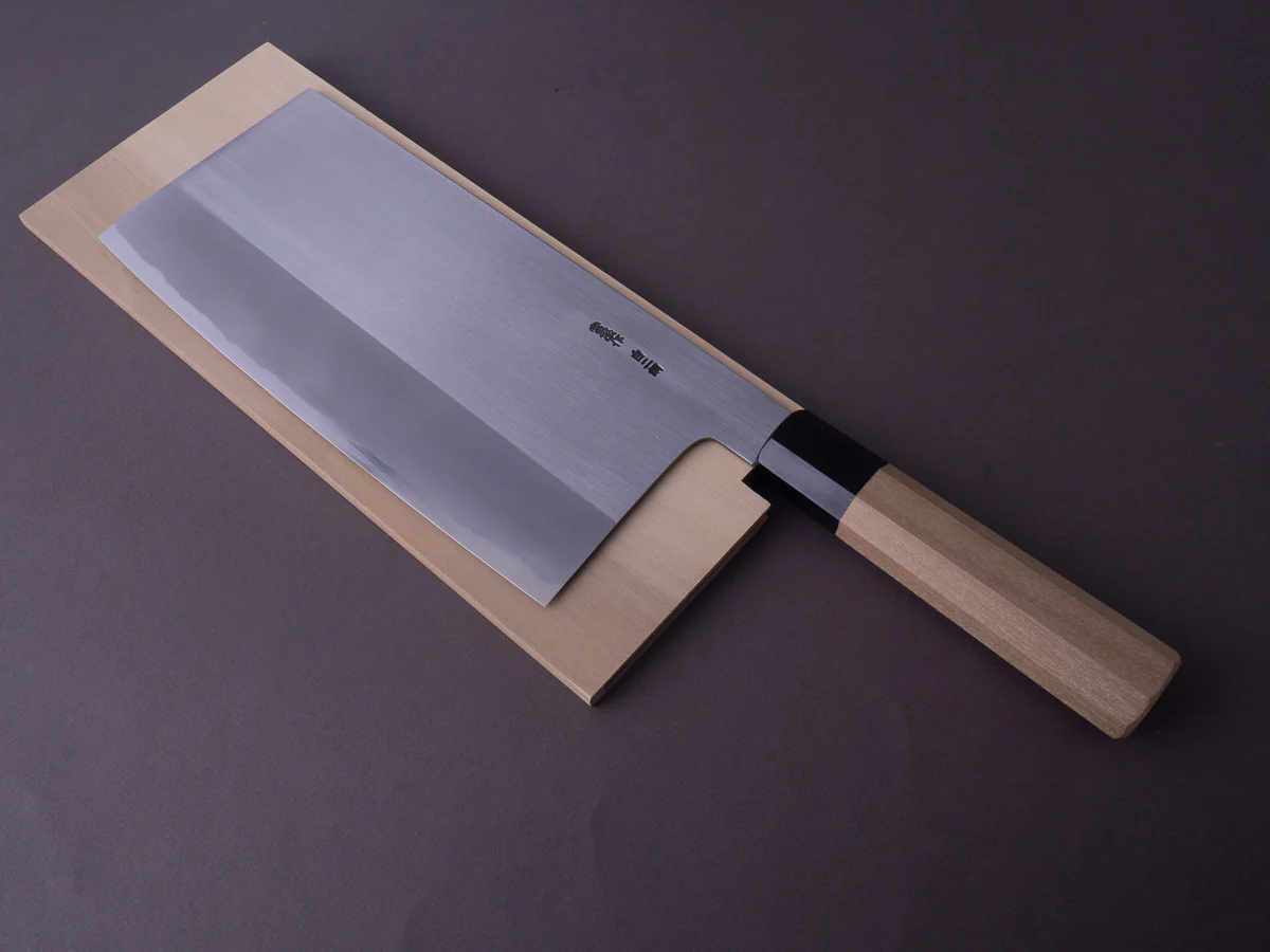 Hitohira - Togashi - White #2 - 220mm Chinese Cleaver - Ho Wood Handle - #7 - Image 11