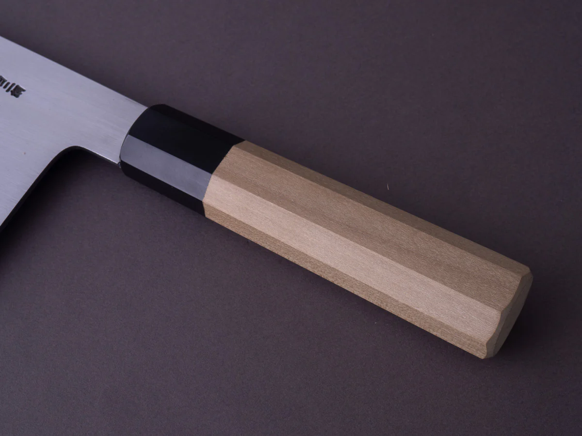 Hitohira - Togashi - White #2 - 220mm Chinese Cleaver - Ho Wood Handle - #7 - Image 8