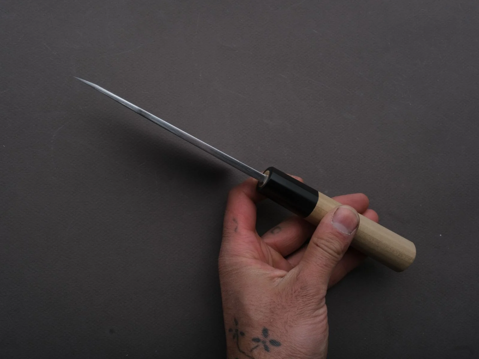 Hitohira - Togashi - White #2 - Deba - 120mm - Magnolia Handle - Saya - Image 6