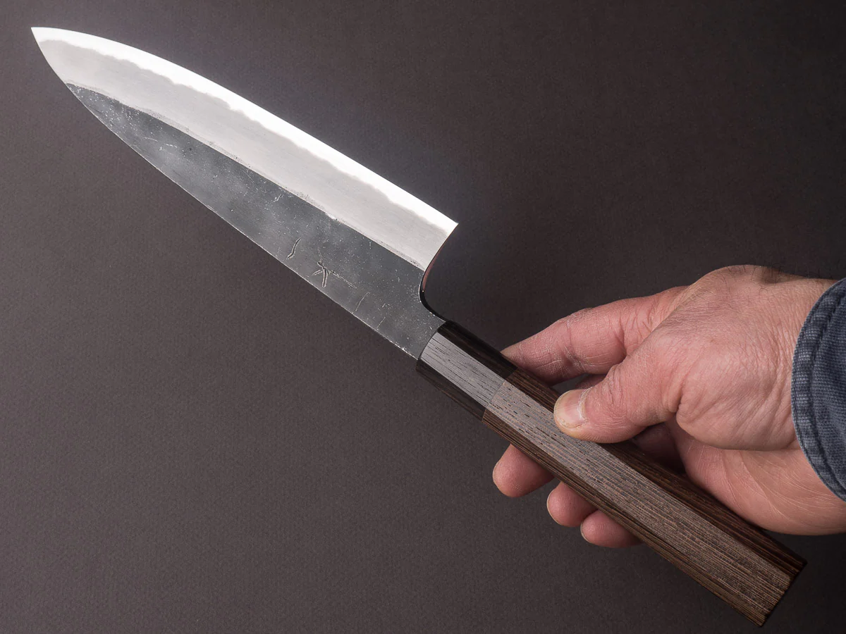 Hitohira - Togashi - White #2 - Kurouchi - 210mm Gyuto - Tagayasan Handle - Image 5