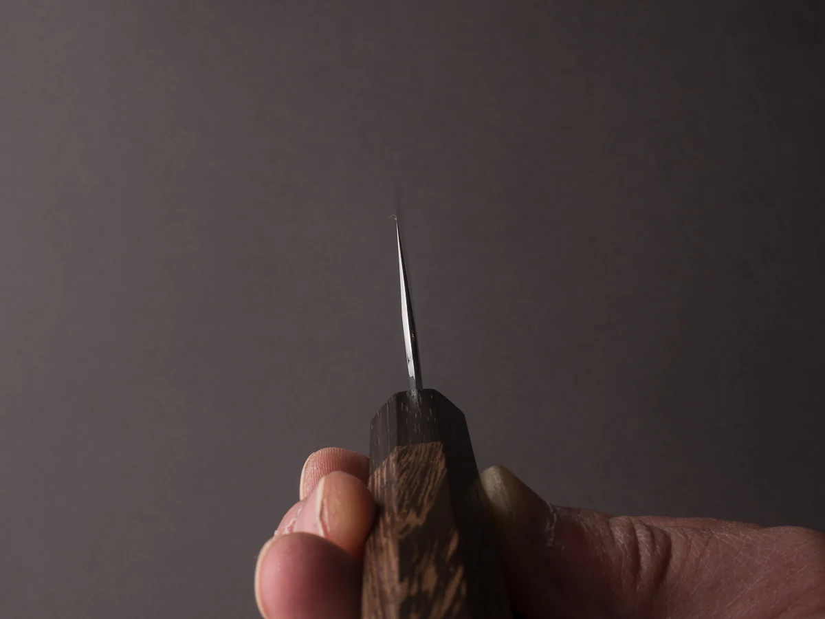 Hitohira - Togashi - White #2 - Kurouchi - 210mm Gyuto - Tagayasan Handle - Image 8