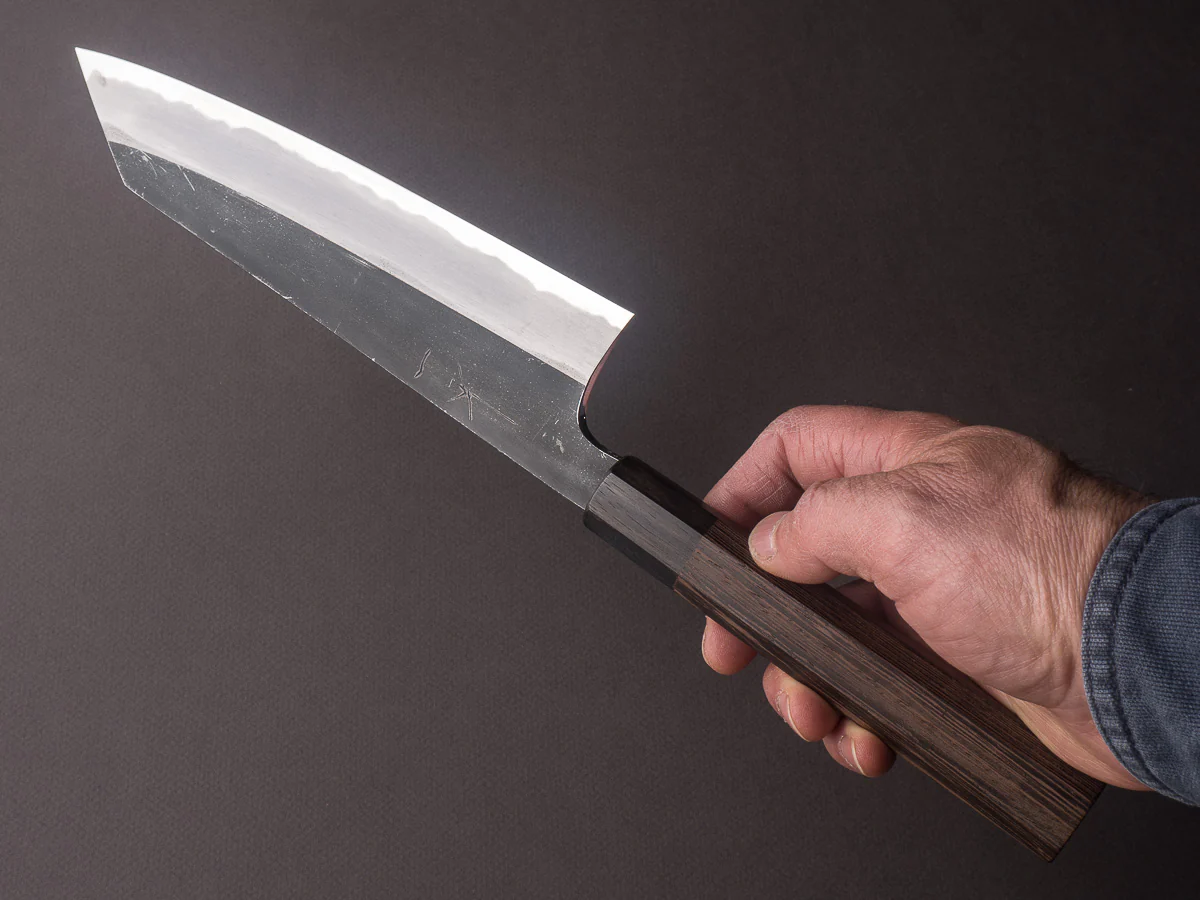 Hitohira - Togashi - White #2 - Kurouchi - 210mm Kiritsuke Gyuto - Tagayasan Handle - Image 5