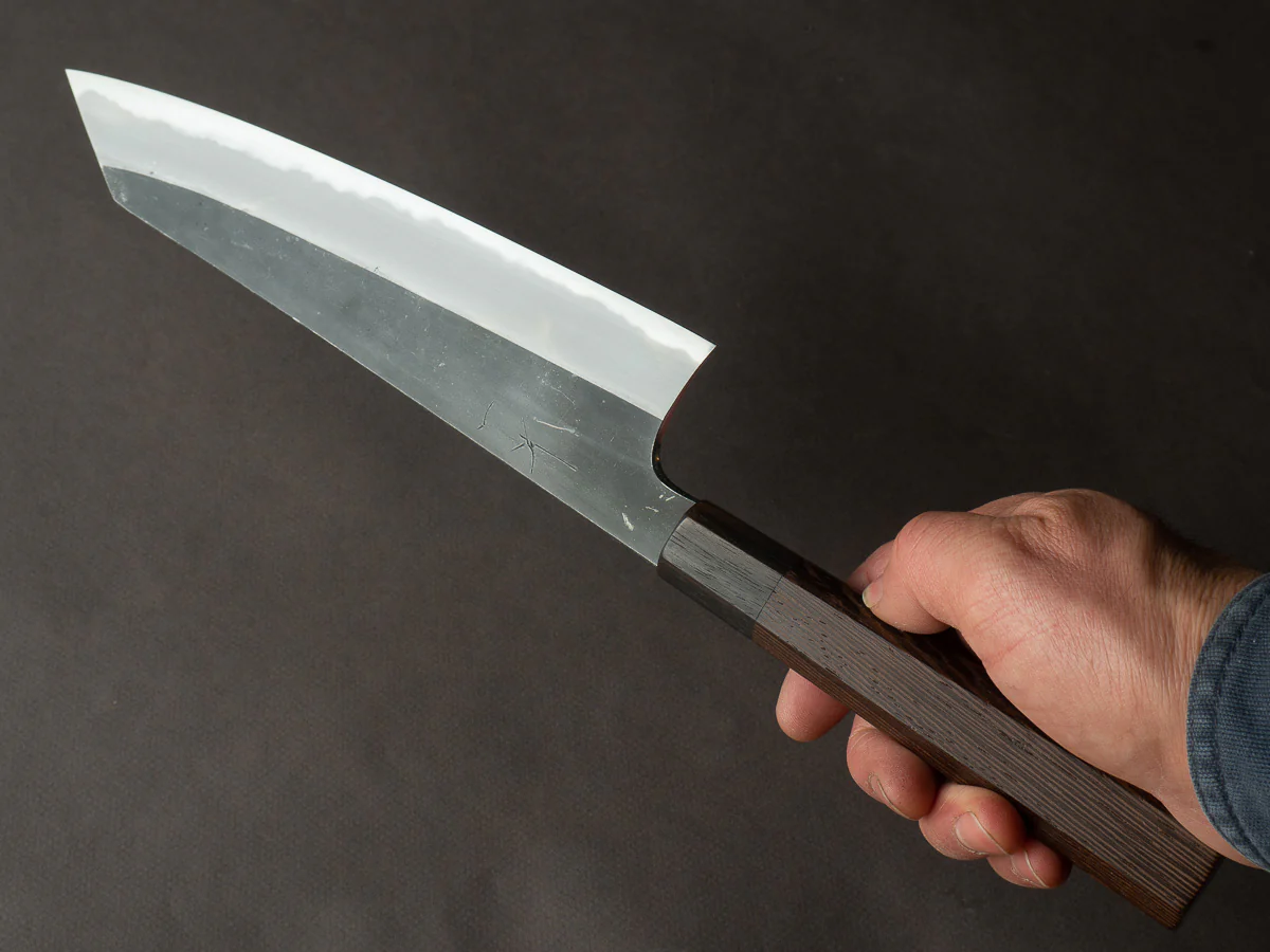 Hitohira - Togashi - White #2 - Kurouchi - Kiritsuke Gyuto - 240mm - Tagayasan Handle - Image 5