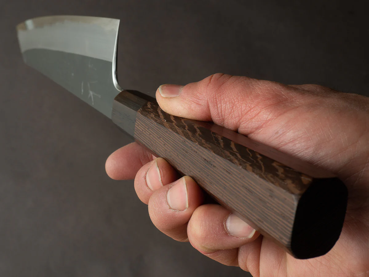 Hitohira - Togashi - White #2 - Kurouchi - Kiritsuke Gyuto - 240mm - Tagayasan Handle - Image 9