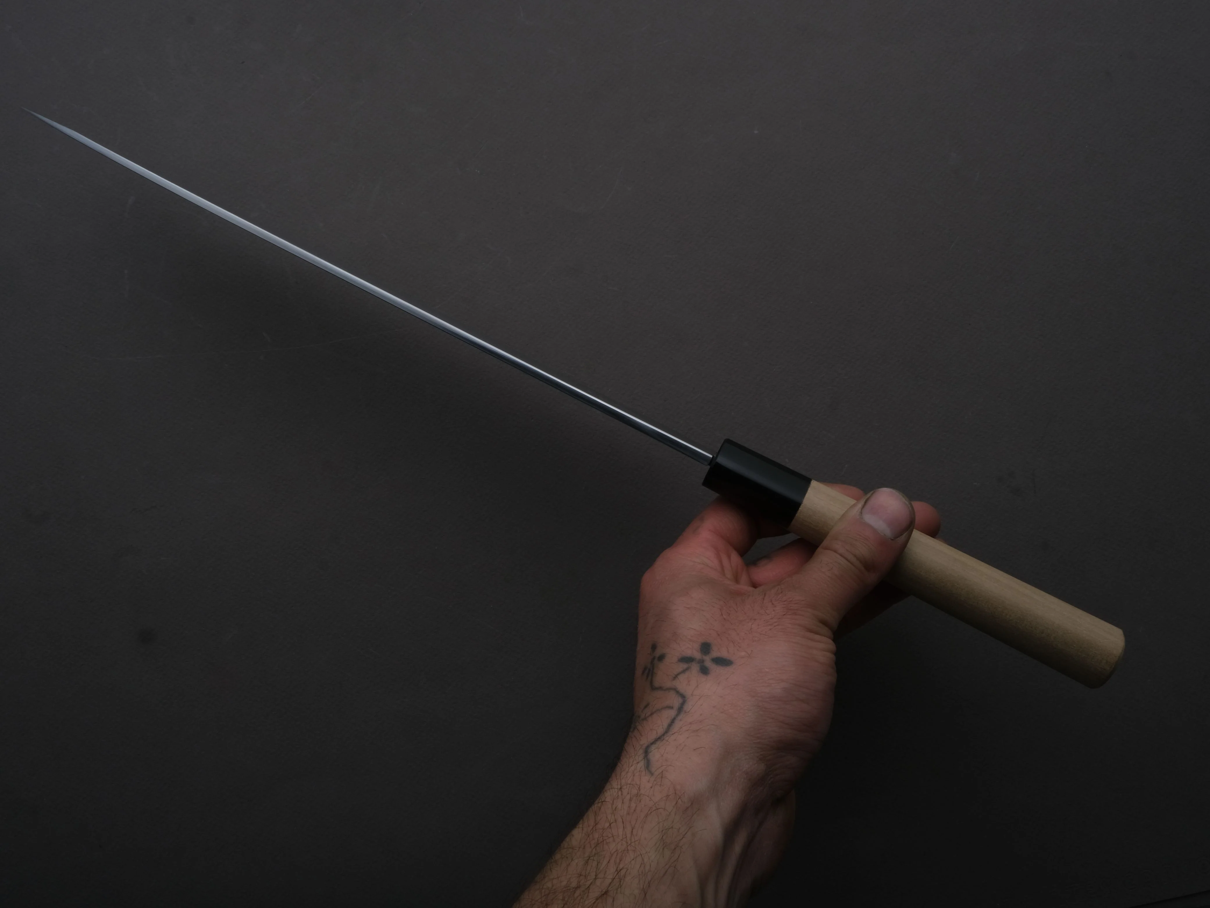 Hitohira - Togashi - White #2 - Yanagiba - 300mm - Magnolia Handle (D-Shaped) - Saya - Image 4