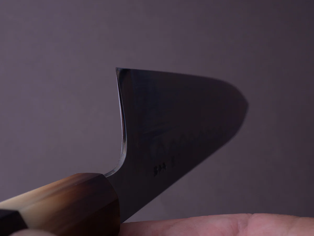 Hitohira - Togashi x Yohei - White #1 - Mizu Honyaki - 240mm Gyuto - Taihei Makassar Ebony Handle - Image 11