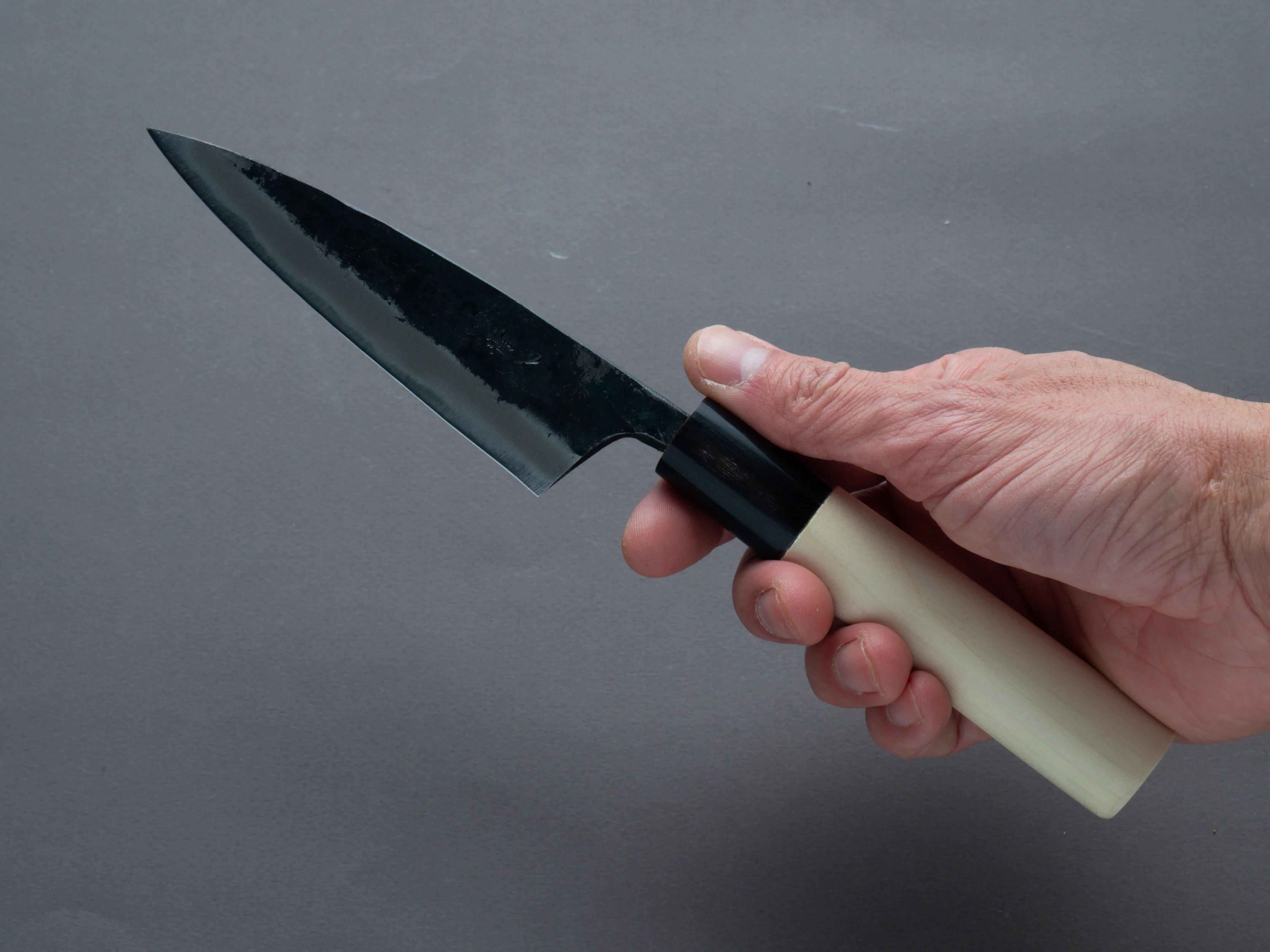 Hitohira - Tosa - Blue #2 Kurouchi - Double Bevel Deba - Magnolia Handle - Image 3