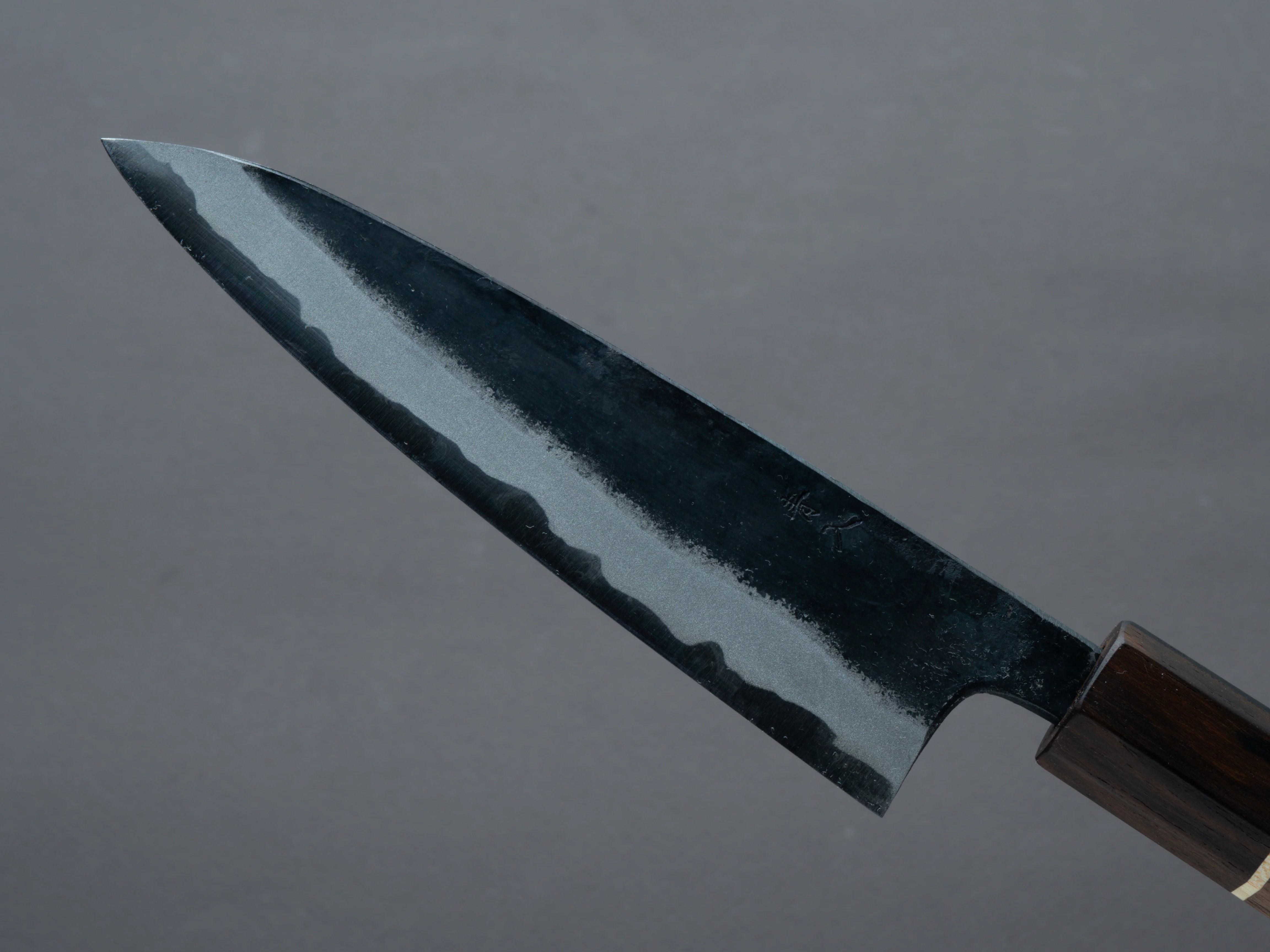 Hitohira - Tosa - Kurouchi - Blue #2 - 135mm Petty - Walnut Handle (Ziricote Ferrule) - Image 3