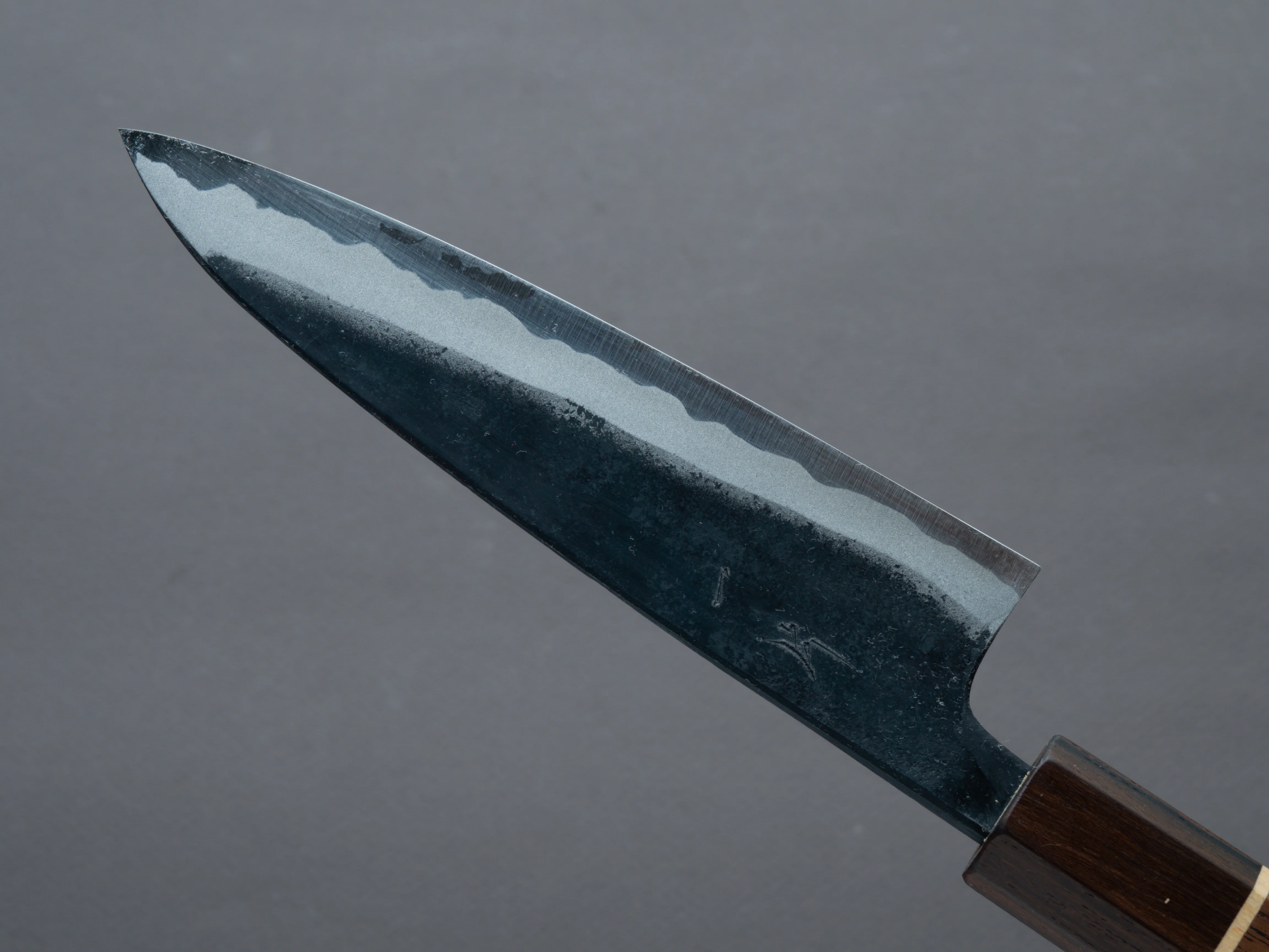 Hitohira - Tosa - Kurouchi - Blue #2 - 135mm Petty - Walnut Handle (Ziricote Ferrule) - Image 4