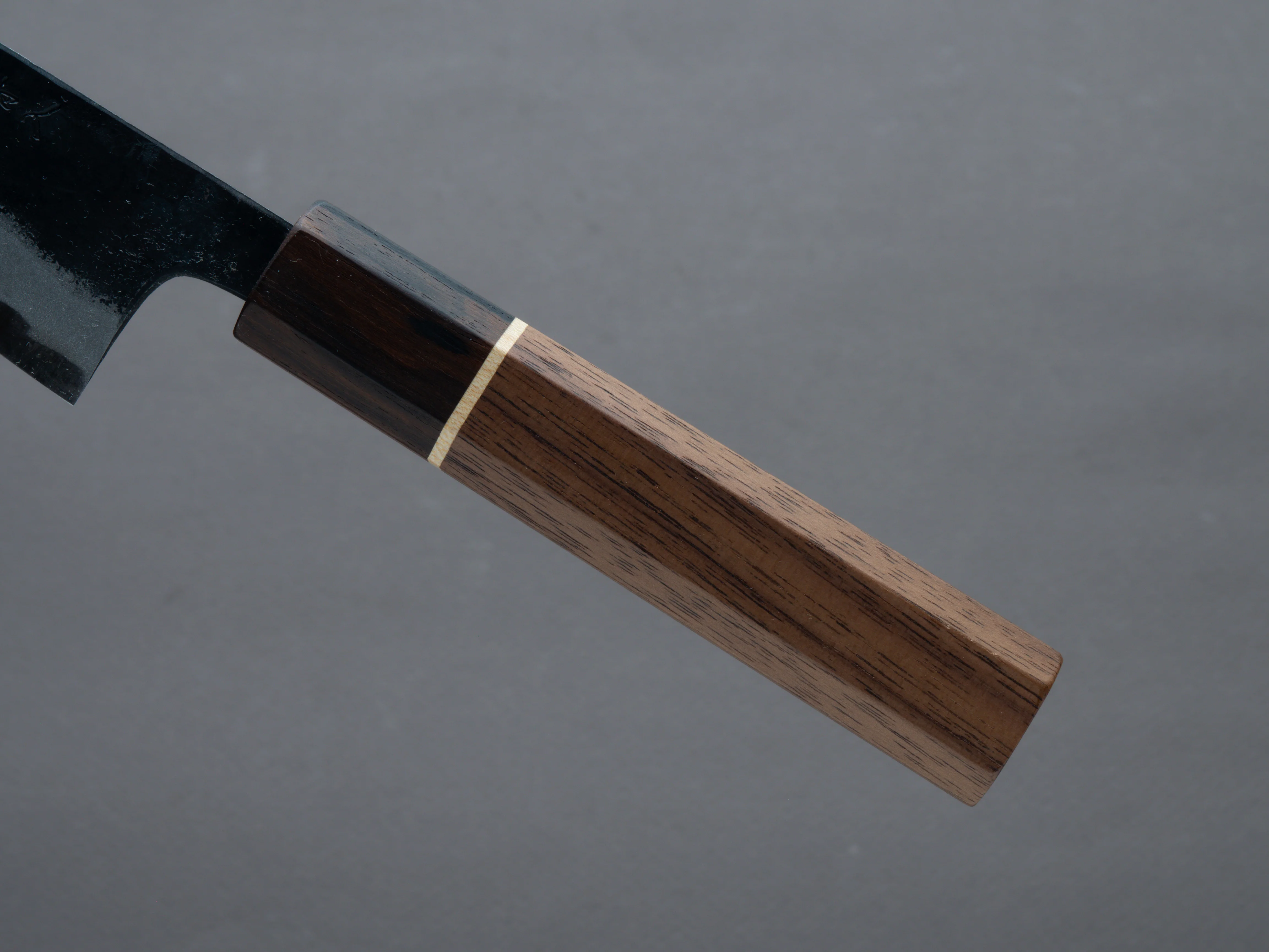 Hitohira - Tosa - Kurouchi - Blue #2 - 135mm Petty - Walnut Handle (Ziricote Ferrule) - Image 5