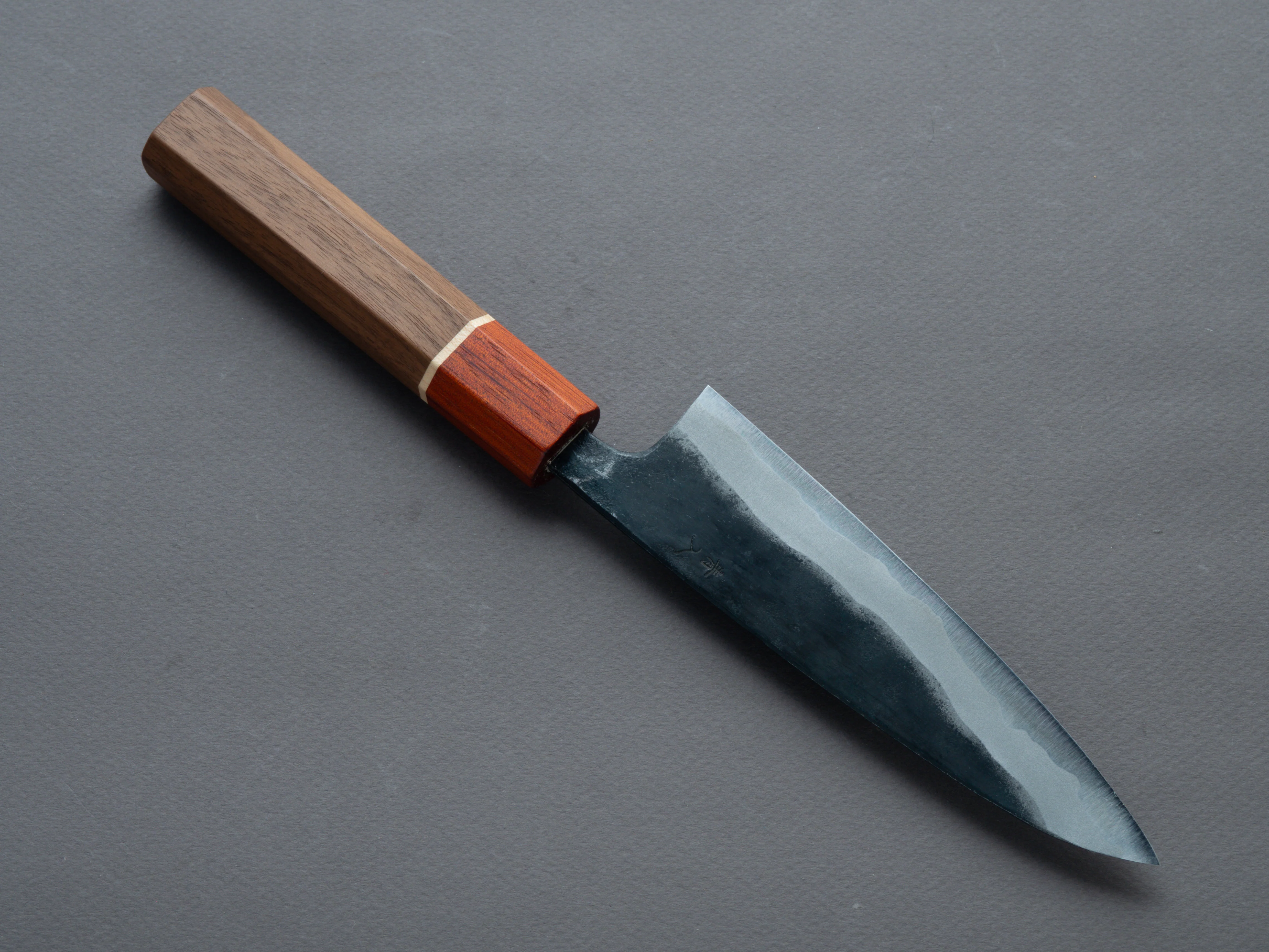 Hitohira - Tosa - Kurouchi - Blue #2 - 135mm Petty - Walnut Handle (Rengas Ferrule) - Image 2