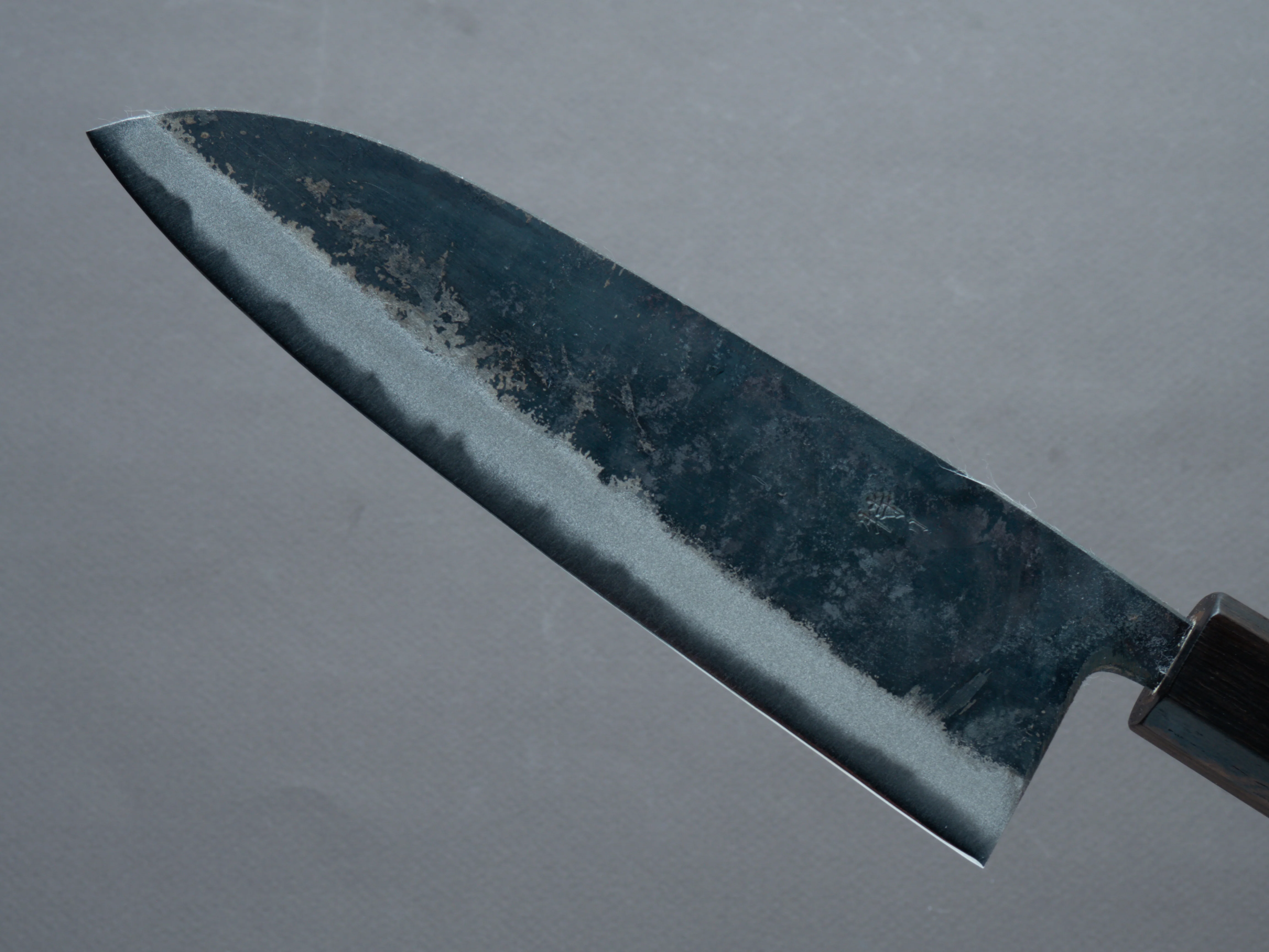 Hitohira - Tosa - White #2 - Kurouchi - Santoku - 165mm - Walnut Handle (Ziricote Ferrule) - Image 3