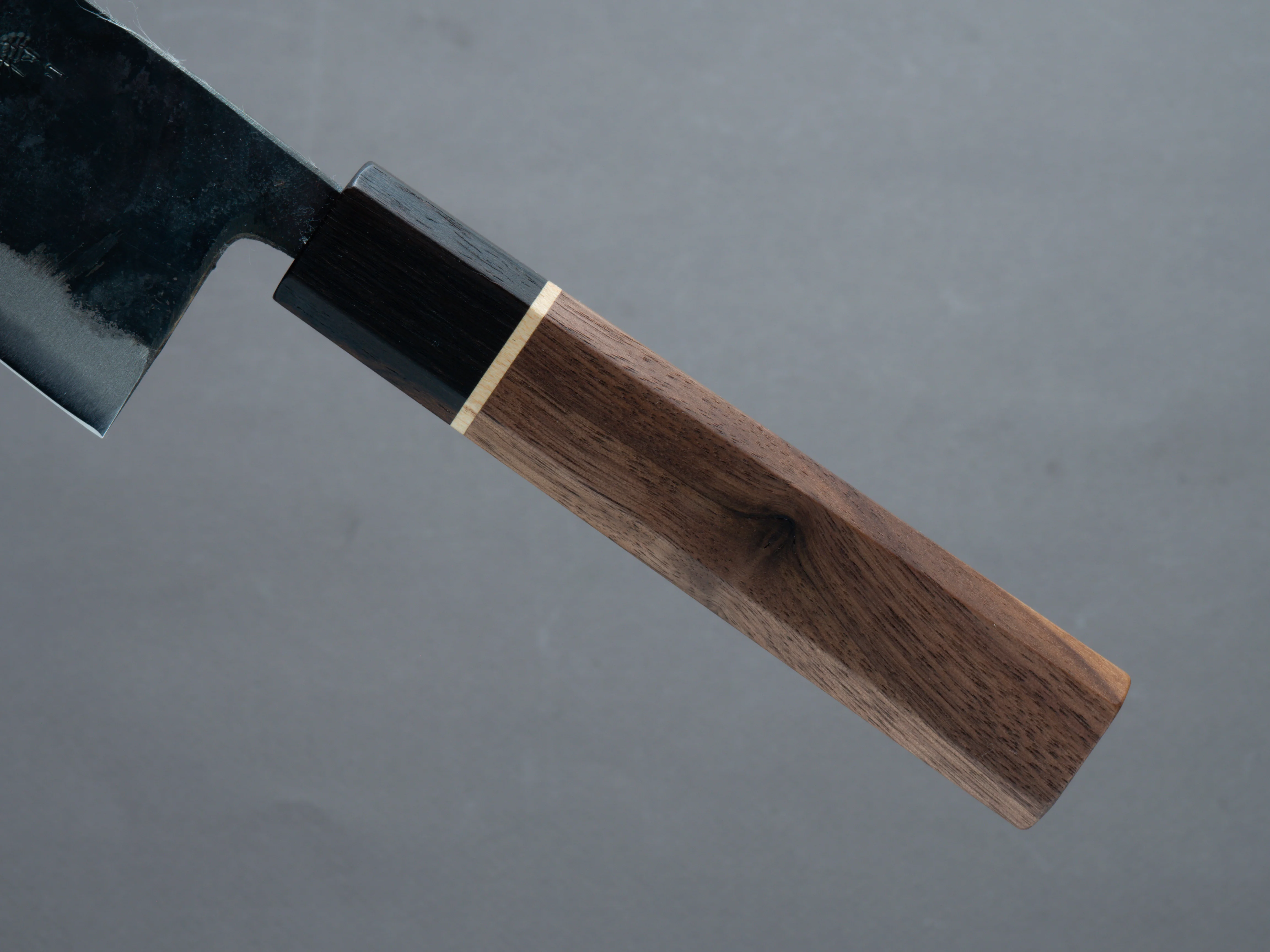 Hitohira - Tosa - White #2 - Kurouchi - Santoku - 165mm - Walnut Handle (Ziricote Ferrule) - Image 5