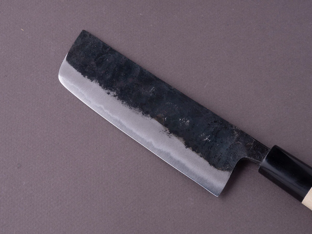 Hitohira - Tosa - White #2 Kurouchi - 135mm Nakiri - Magnolia Handle - Image 4