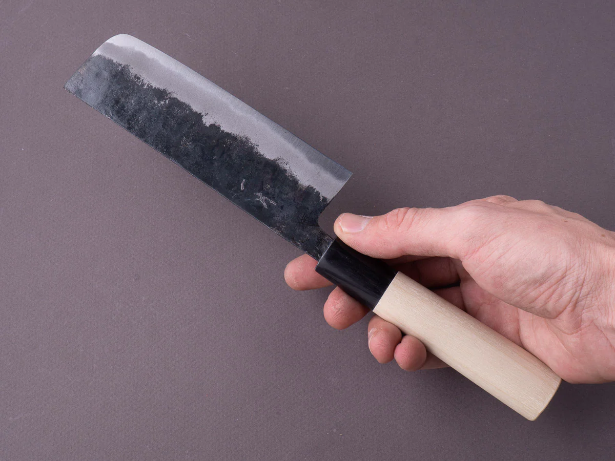 Hitohira - Tosa - White #2 Kurouchi - 135mm Nakiri - Magnolia Handle - Image 7