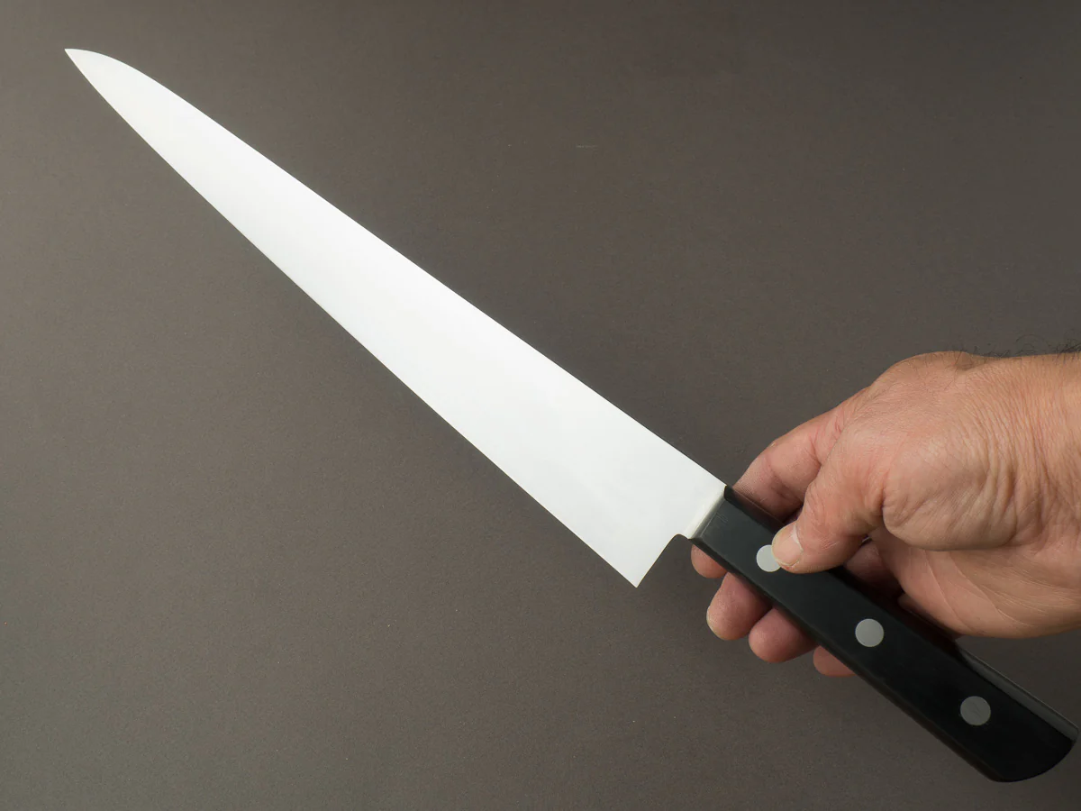 Hitohira - Vintage SK - 300mm Sujihiki - Ebony Handle (No Bolster) - Image 6