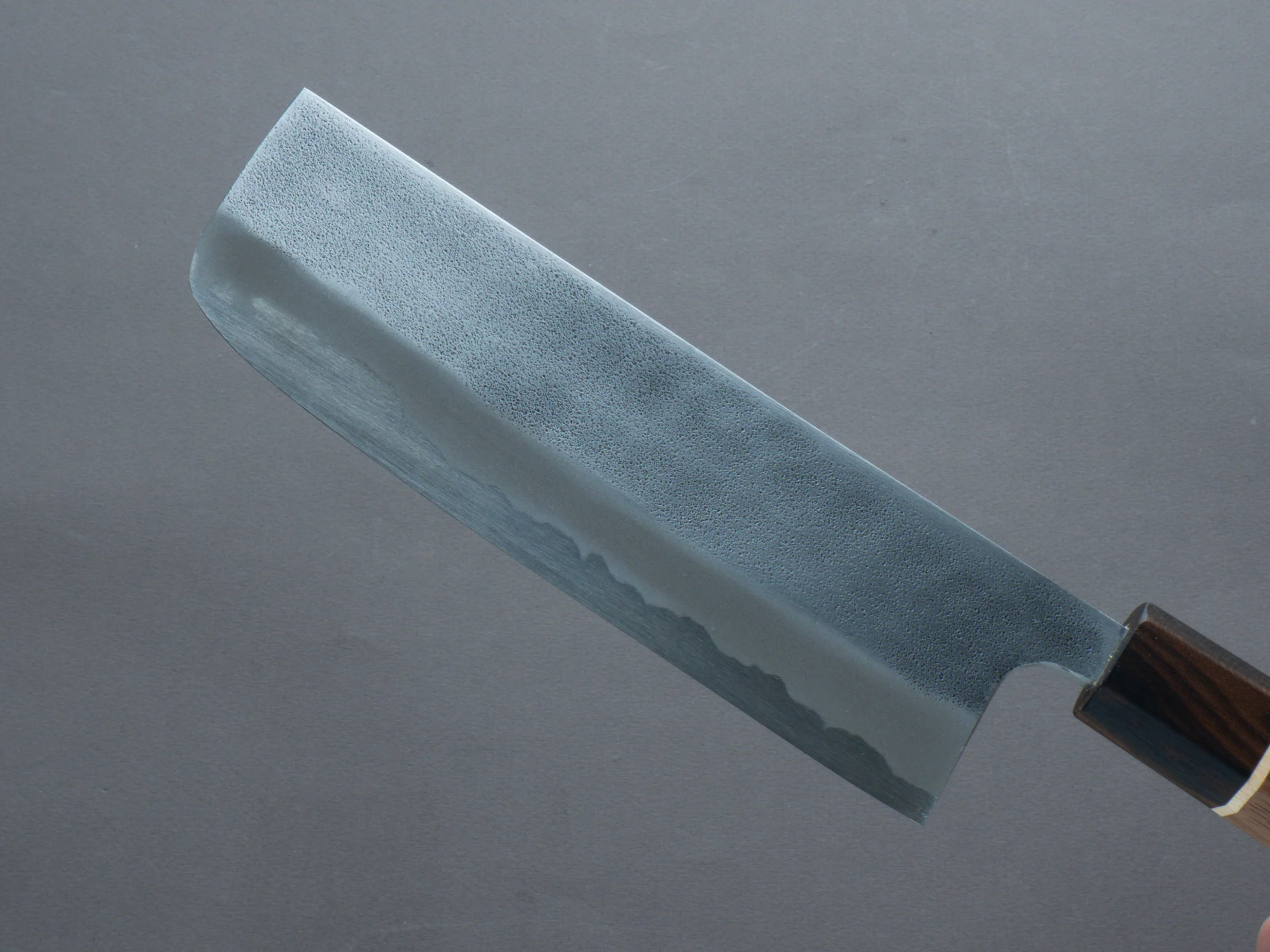 Hitohira - YG - Nashiji - White #2 - Nakiri - 165mm - Walnut Handle (Ziricote Ferrule) - Image 3