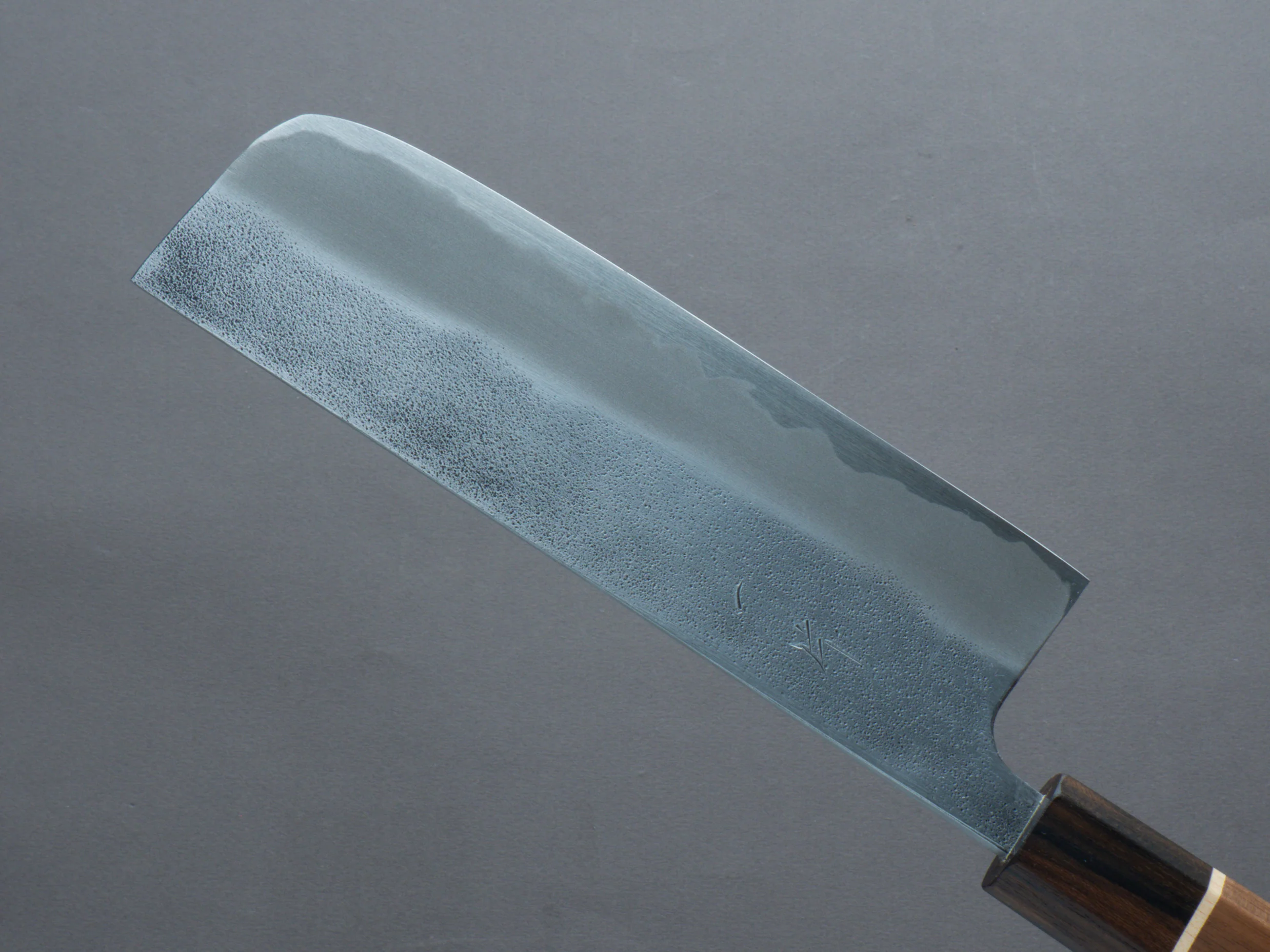 Hitohira - YG - Nashiji - White #2 - Nakiri - 165mm - Walnut Handle (Ziricote Ferrule) - Image 4