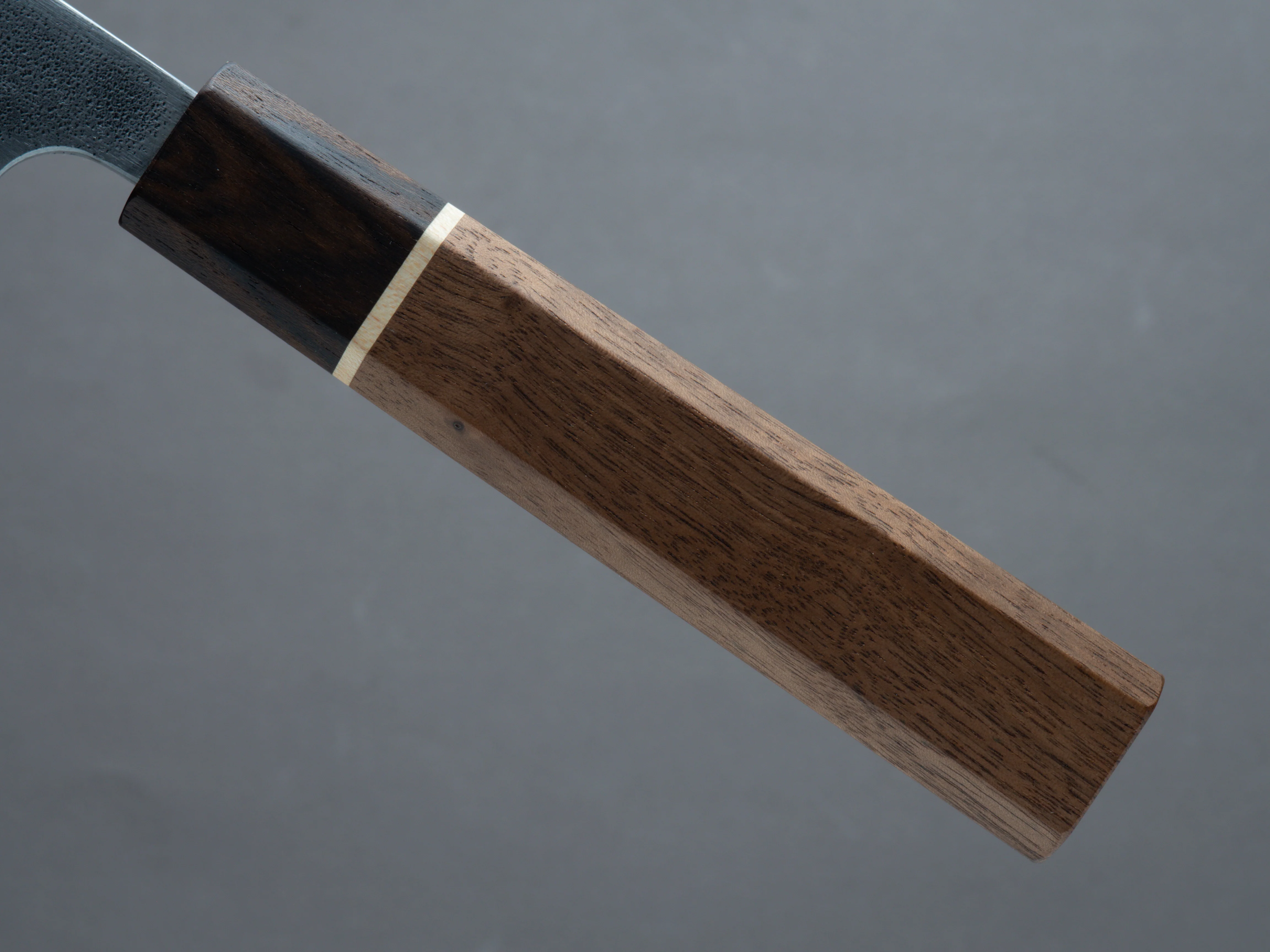 Hitohira - YG - Nashiji - White #2 - Santoku 165mm - Walnut Handle (Ziricote Ferrule) - Image 5