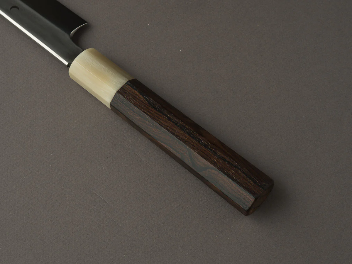 Hitohira - Yoru Fuji - White #2 - Mizu Honyaki - 300mm Sakimaru Yanagiba - Ziricote Handle - Image 4