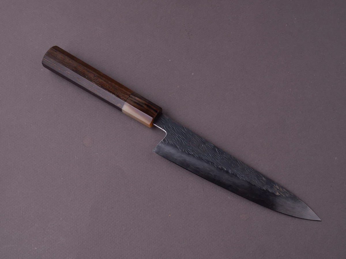 Isamitsu - White #1 Stainless Clad - Kurouchi - 150mm Petty - Taihei Tagayasan Handle