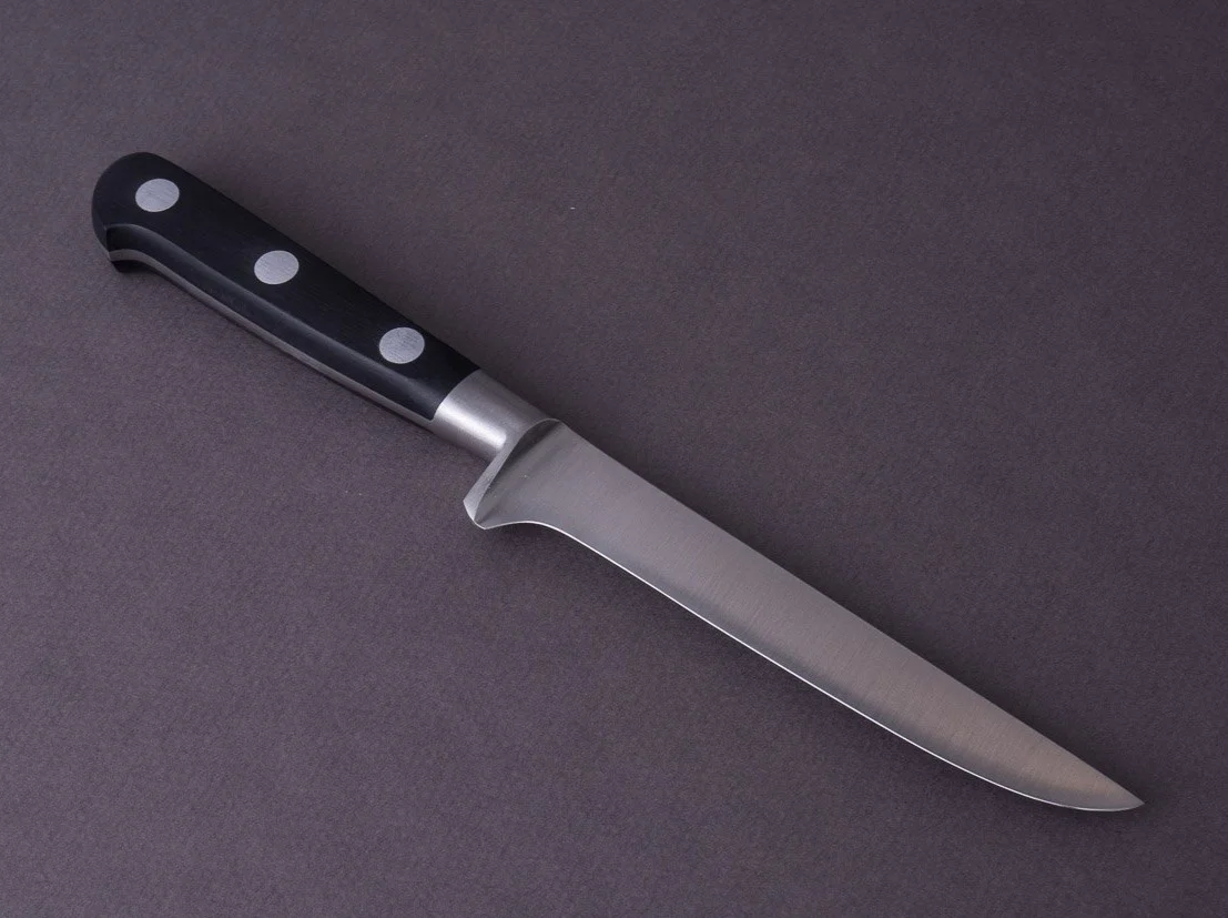K Sabatier - Authentique 1834 Ltd - Stainless - Boning - 5" - Western Handle - Leather Sheath